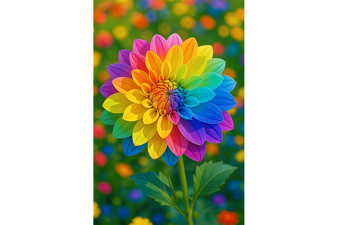 ai creation, flower motif, colorful, ai art, art, kanvas tablo