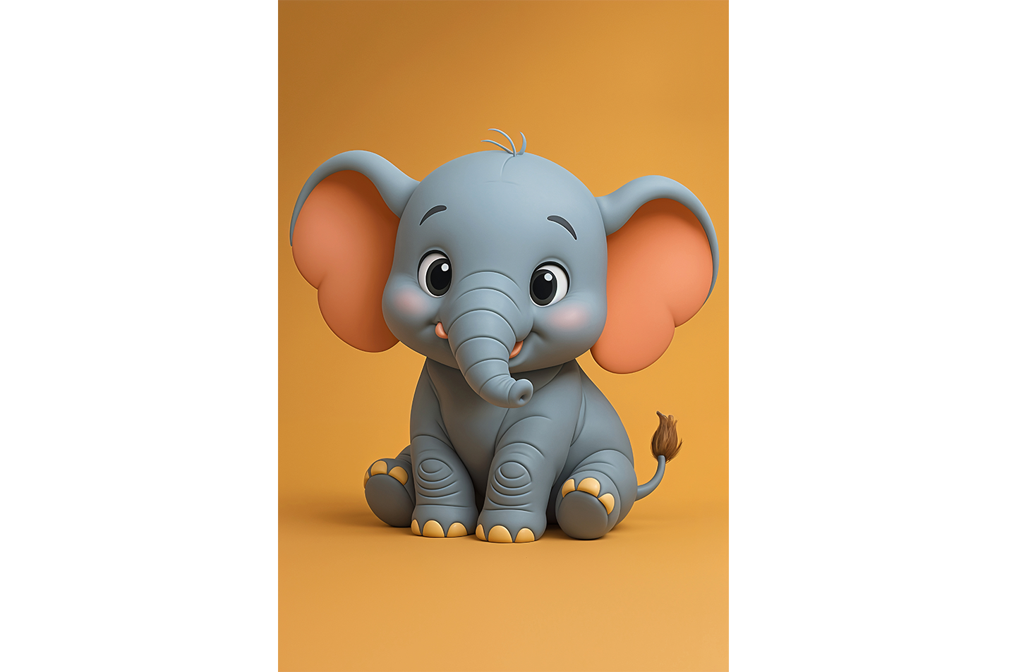 ai creation, cute little elephant, ai art, art, kanvas tablo