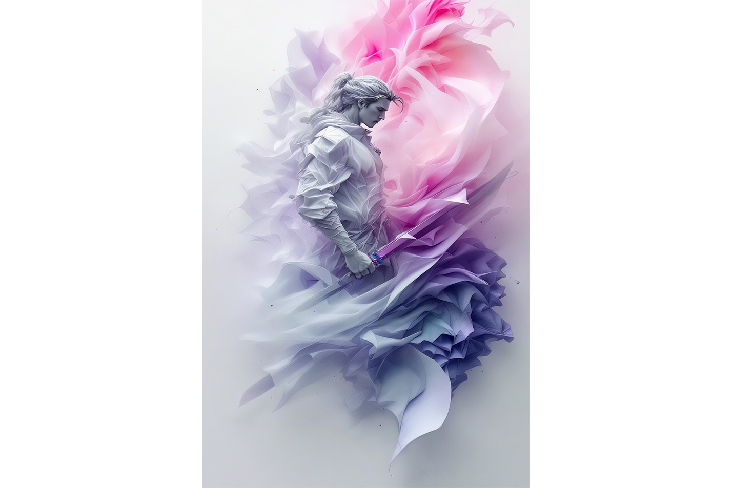 ai creation, magnificent swordsman, game, ai art, art, kanvas tablo