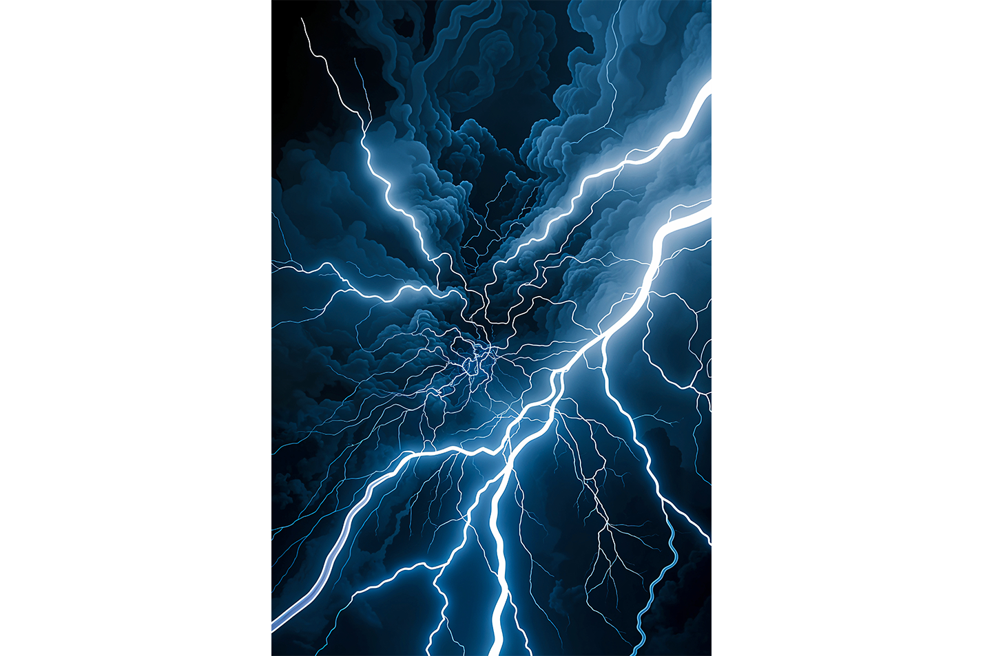 ai creation, dance of lightning, art, kanvas tablo