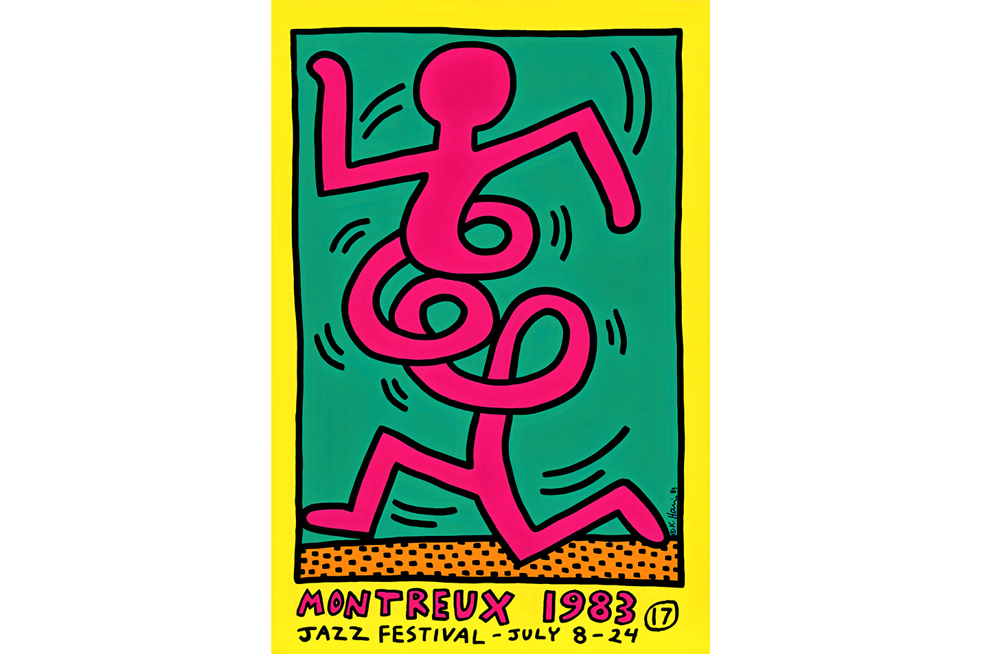 keith haring montreux 1983, art, kanvas tablo