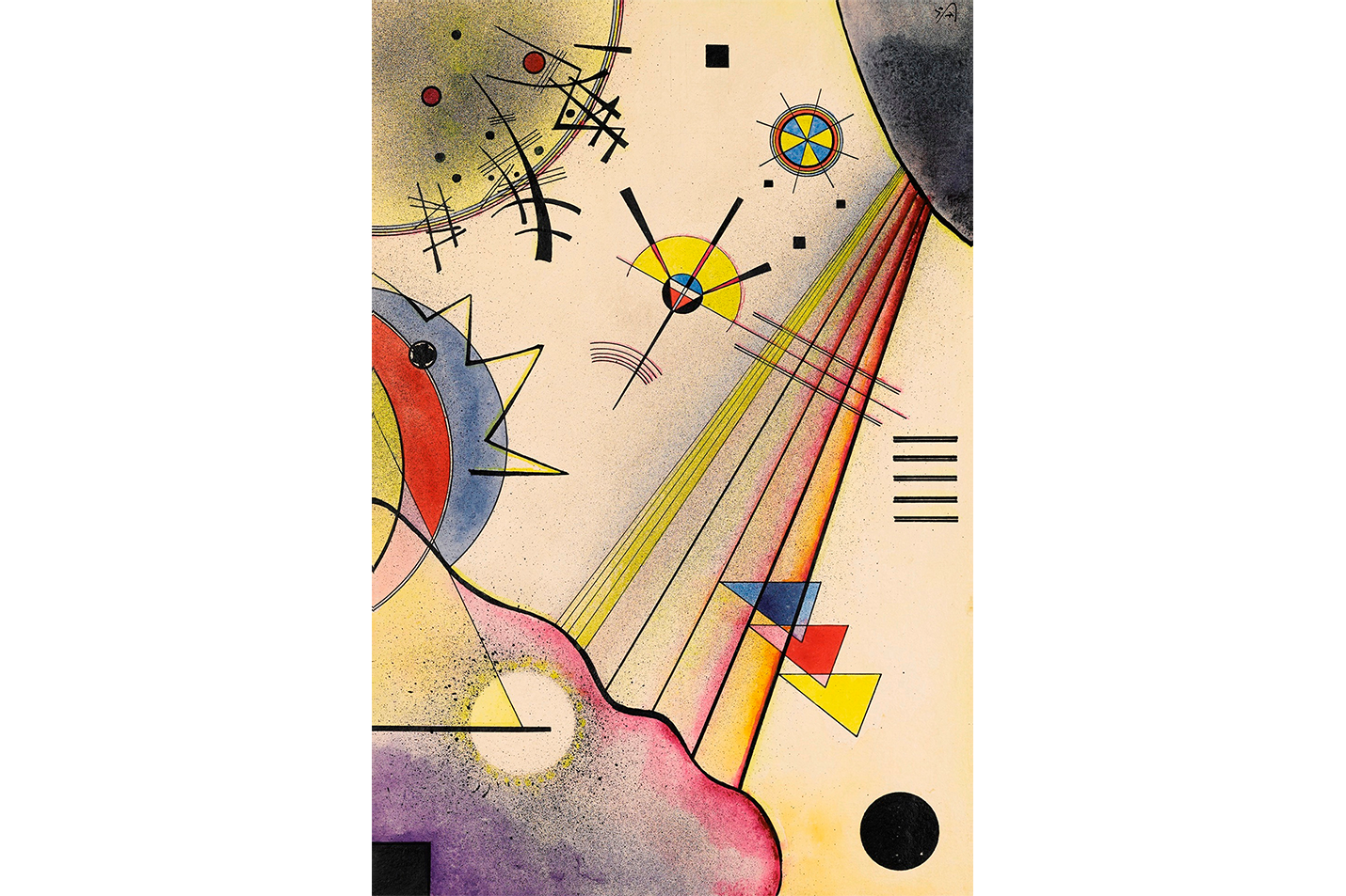 Wassily Kandinsky Soyut Geometrik Kompozisyon Bauhaus Renkli Modern Kanvas Tablo