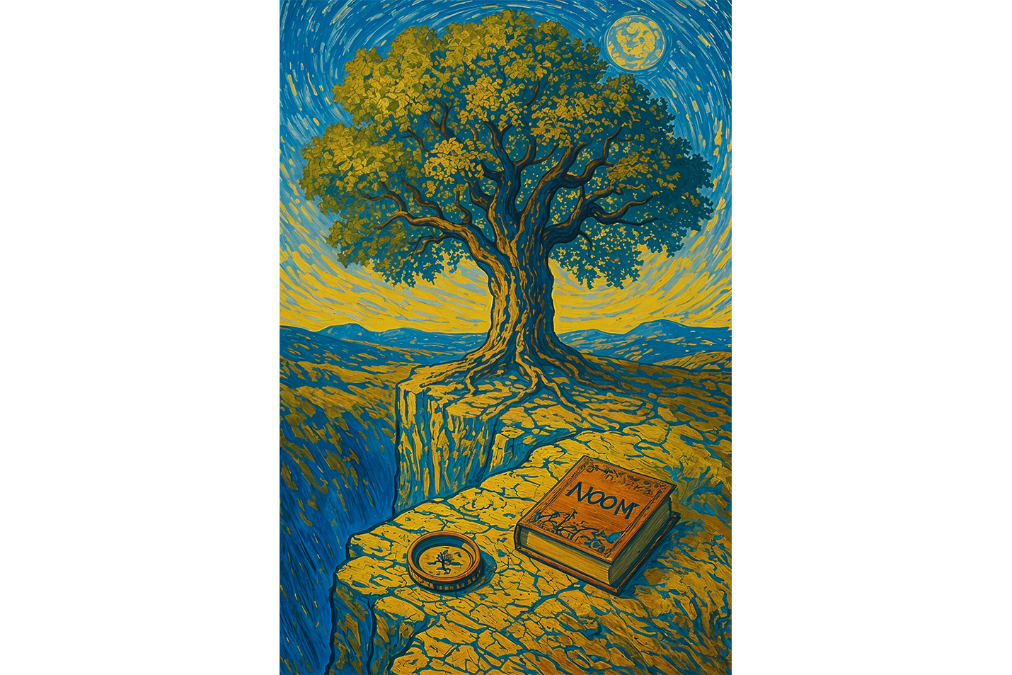 ai creation, Van Gogh-themed forest, ai art, art, kanvas tablo