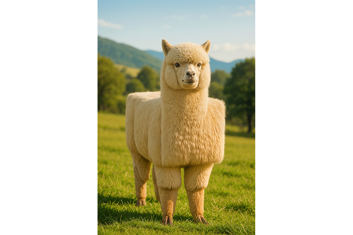 ai creation, rectangular sheep, ai art, art, kanvas tablo
