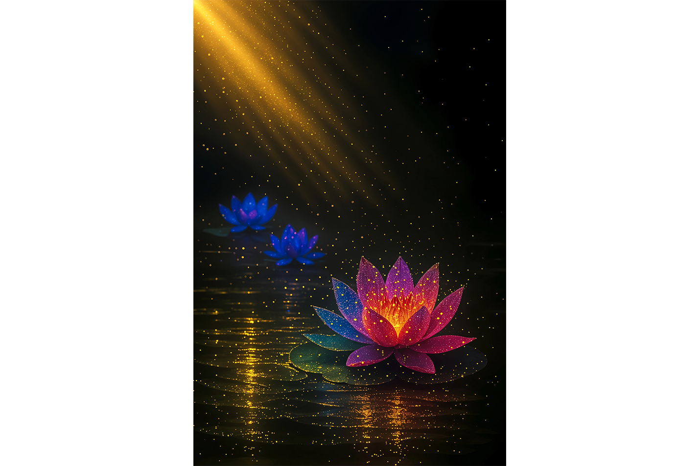 ai creation, lotus flower, ai art, art, kanvas tablo