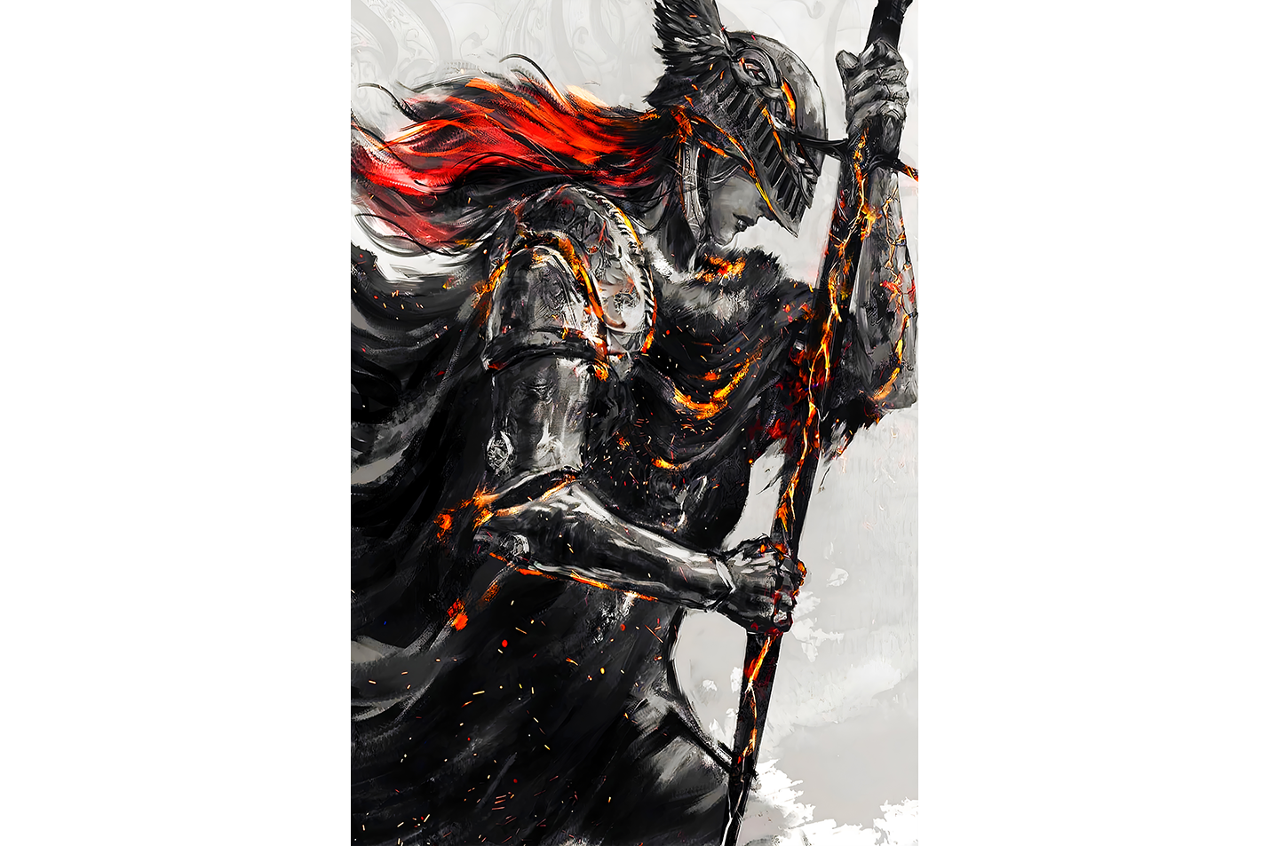 pc game, elden ring model 6, art, kanvas tablo