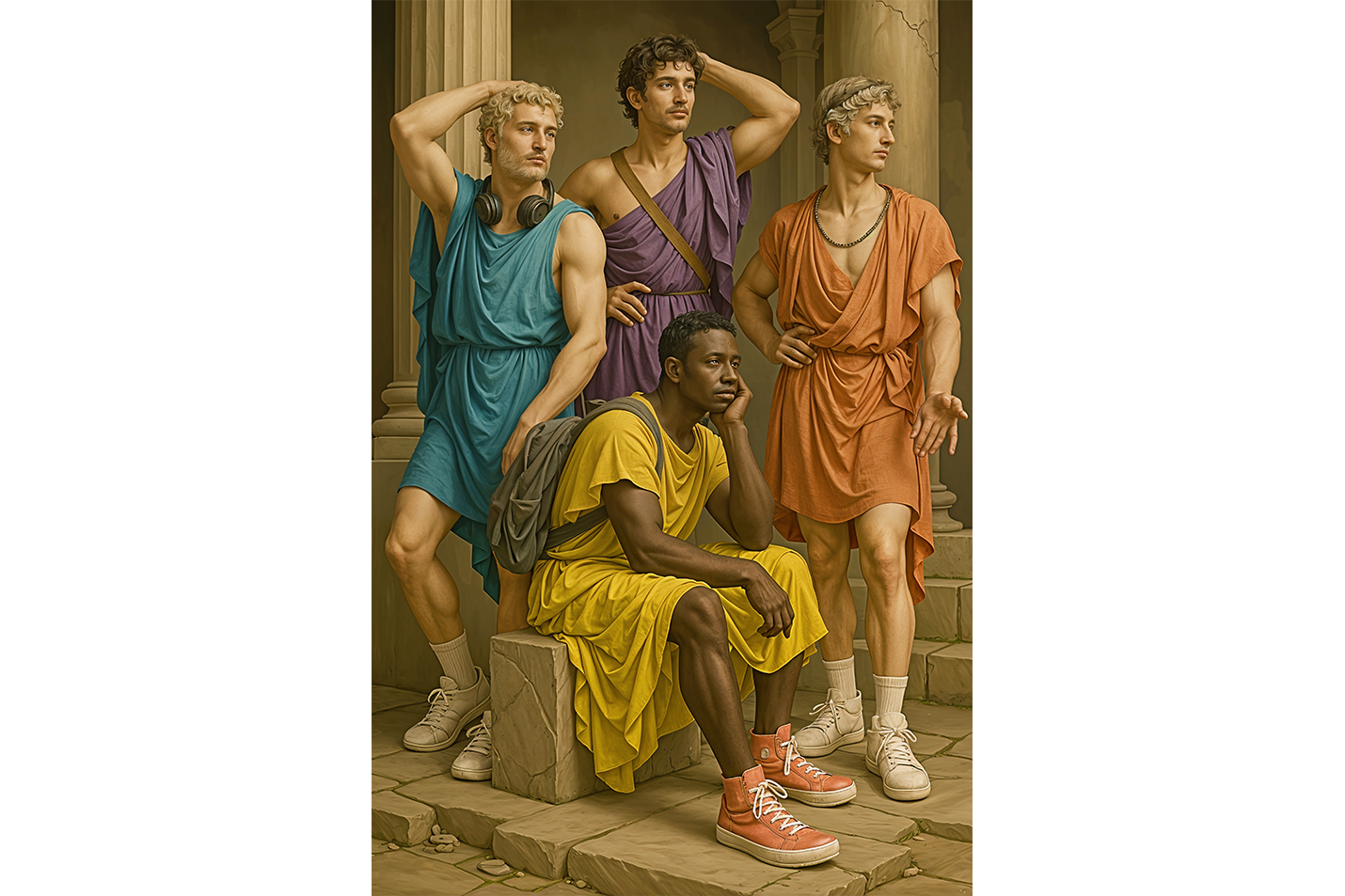 ai creation, modern rome, ai art, art, kanvas tablo