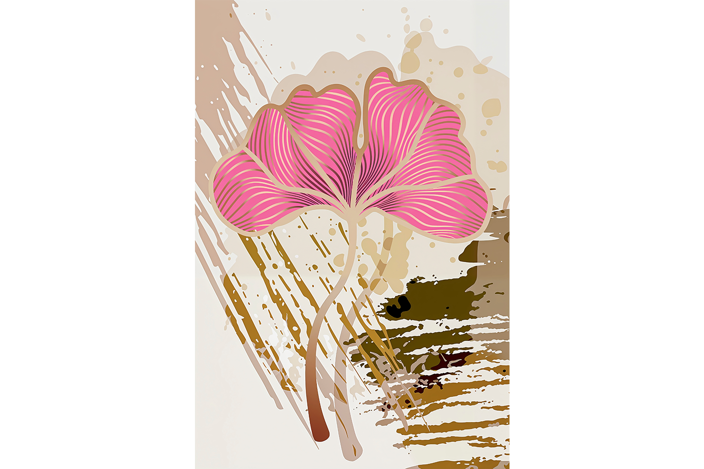 flower motif, pink, art, kanvas tablo