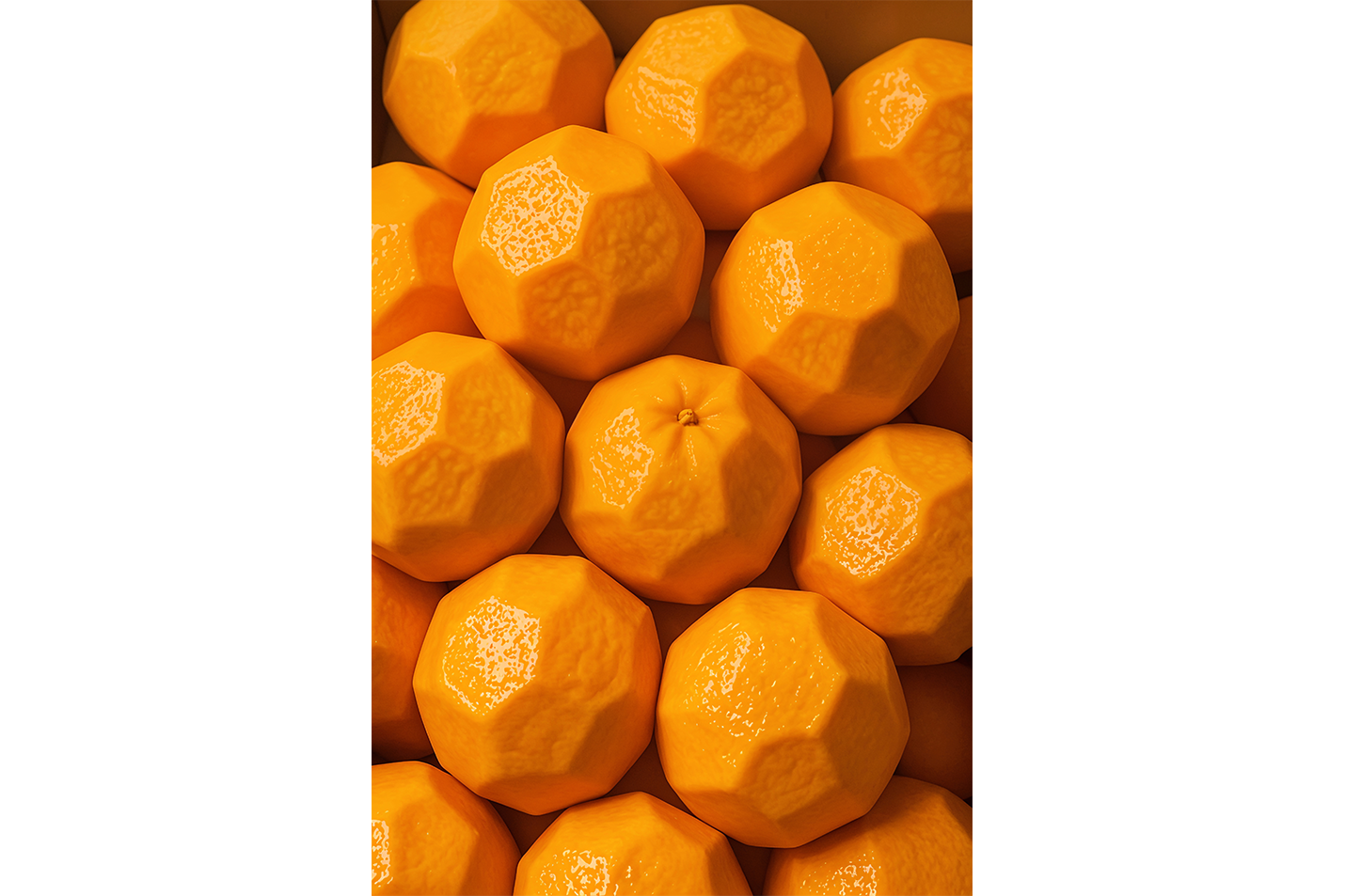 ai creation, polygon orange, ai art, art, kanvas tablo