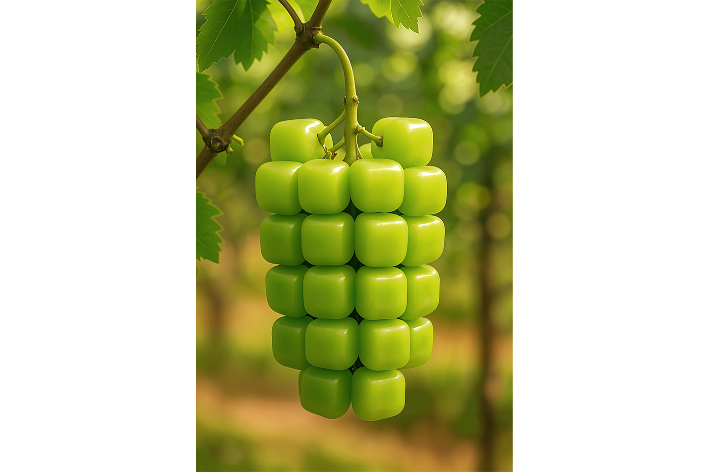 ai creation, green cube grapes, ai art, art, kanvas tablo