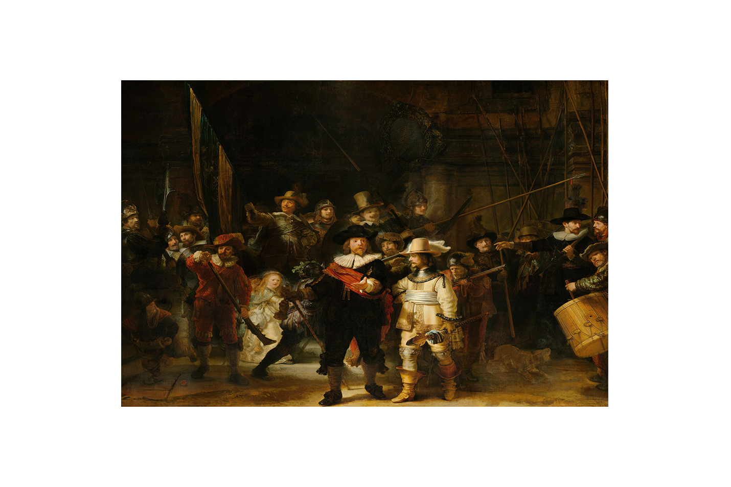 Rembrandt'ın Anıtsal Başyapıtı Gece Devriyesi (The Night Watch) Hollanda Altın Çağı Kanvas Tablo