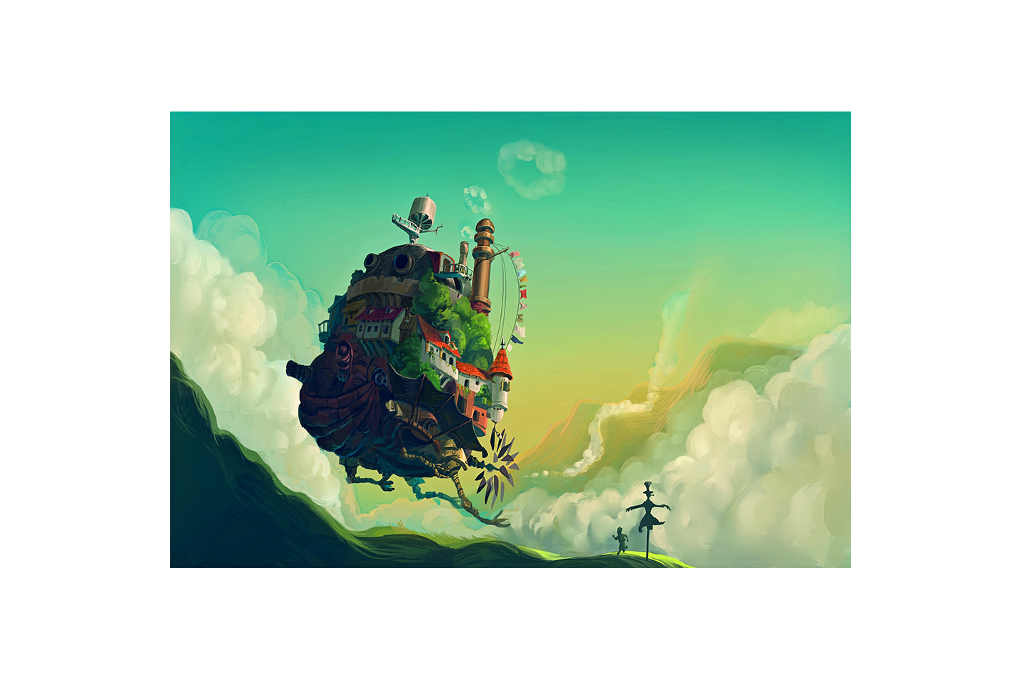 howls moving castle model 6, anime, studio ghibli theme, art, kanvas tablo
