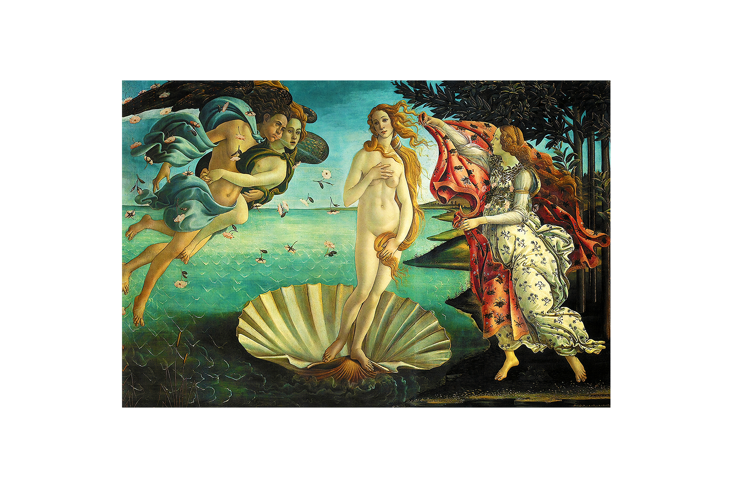 Sandro Botticelli'nin Rönesans Başyapıtı Venüs'ün Doğuşu Kanvas Tablo
