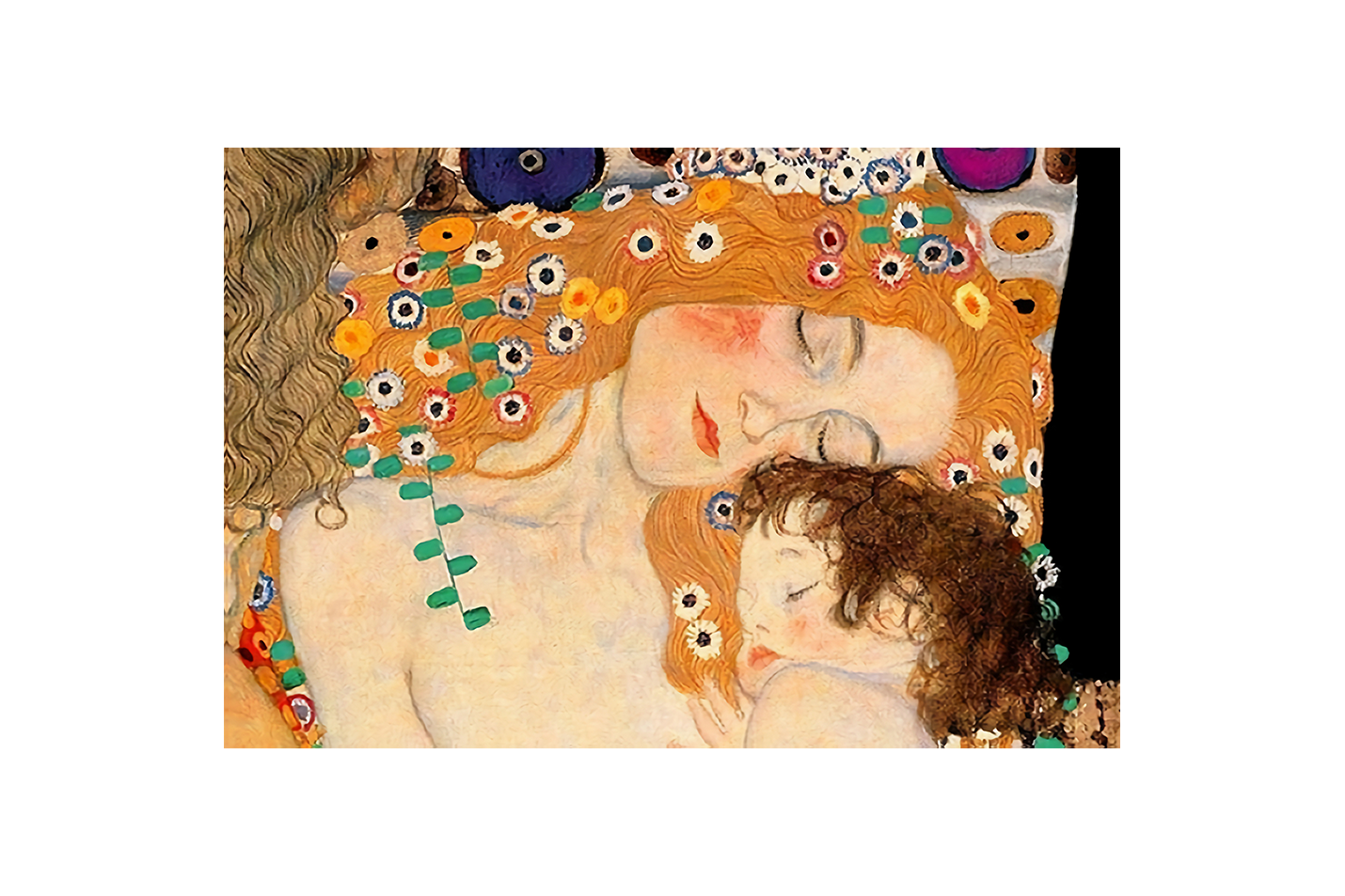 Gustav Klimt'in Şefkat Dolu Başyapıtı Kadının Üç Çağı (Anne ve Çocuk) Kanvas Tablo