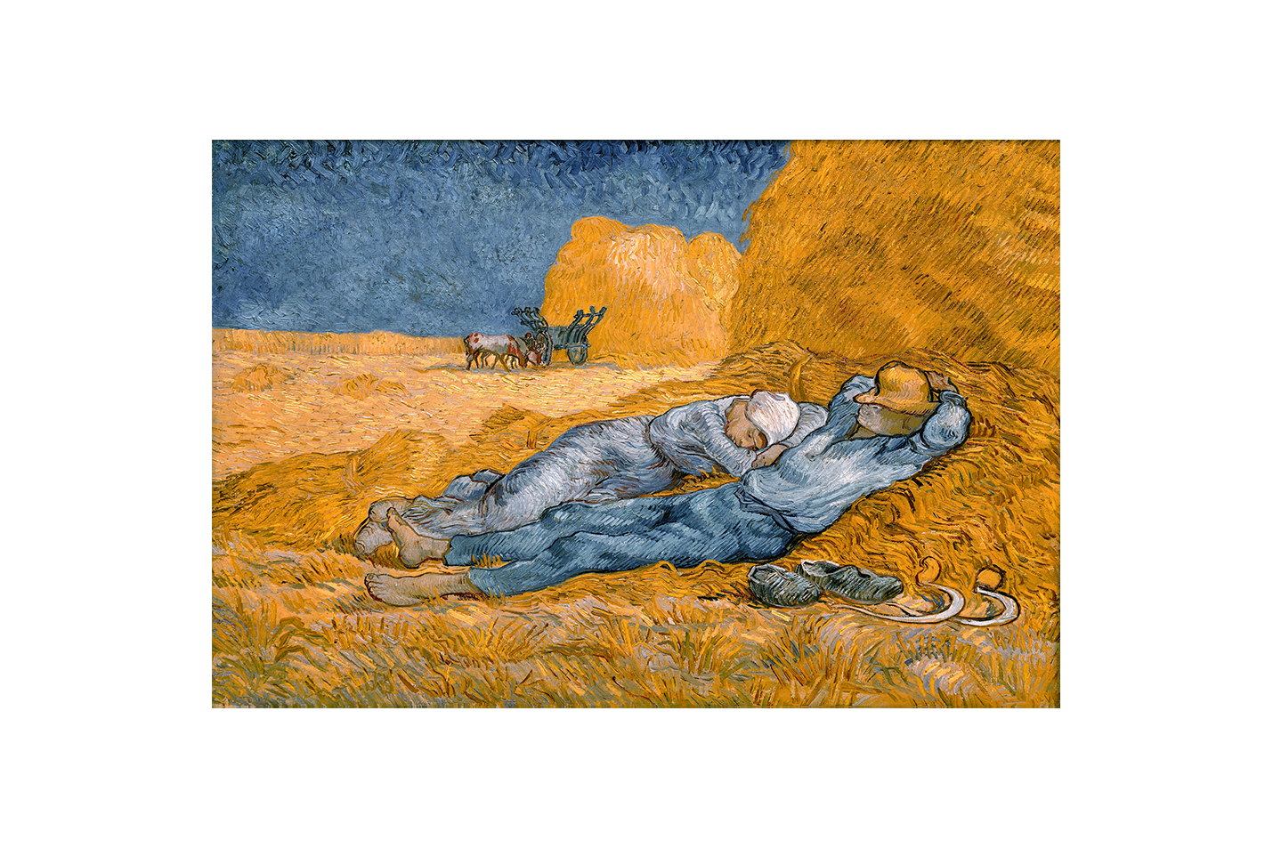 Van Gogh'un Millet Yorumu Öğle Uykusu (The Siesta) Post-Empresyonist Kanvas Tablo