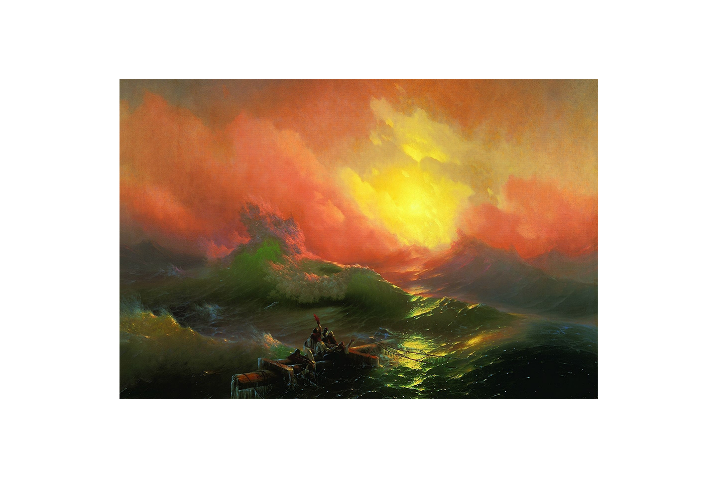 Ivan Aivazovsky'nin Epik Başyapıtı Dokuzuncu Dalga Romantik Deniz Manzarası Kanvas Tablo