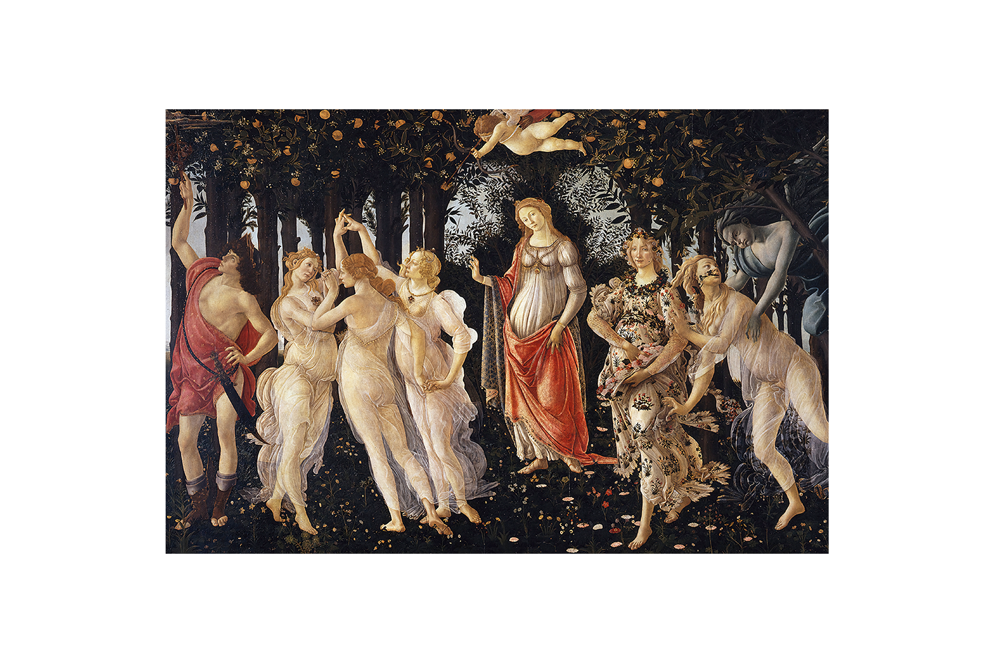Sandro Botticelli İlkbahar Bahçesi Alegori La Primavera Kanvas Tablo