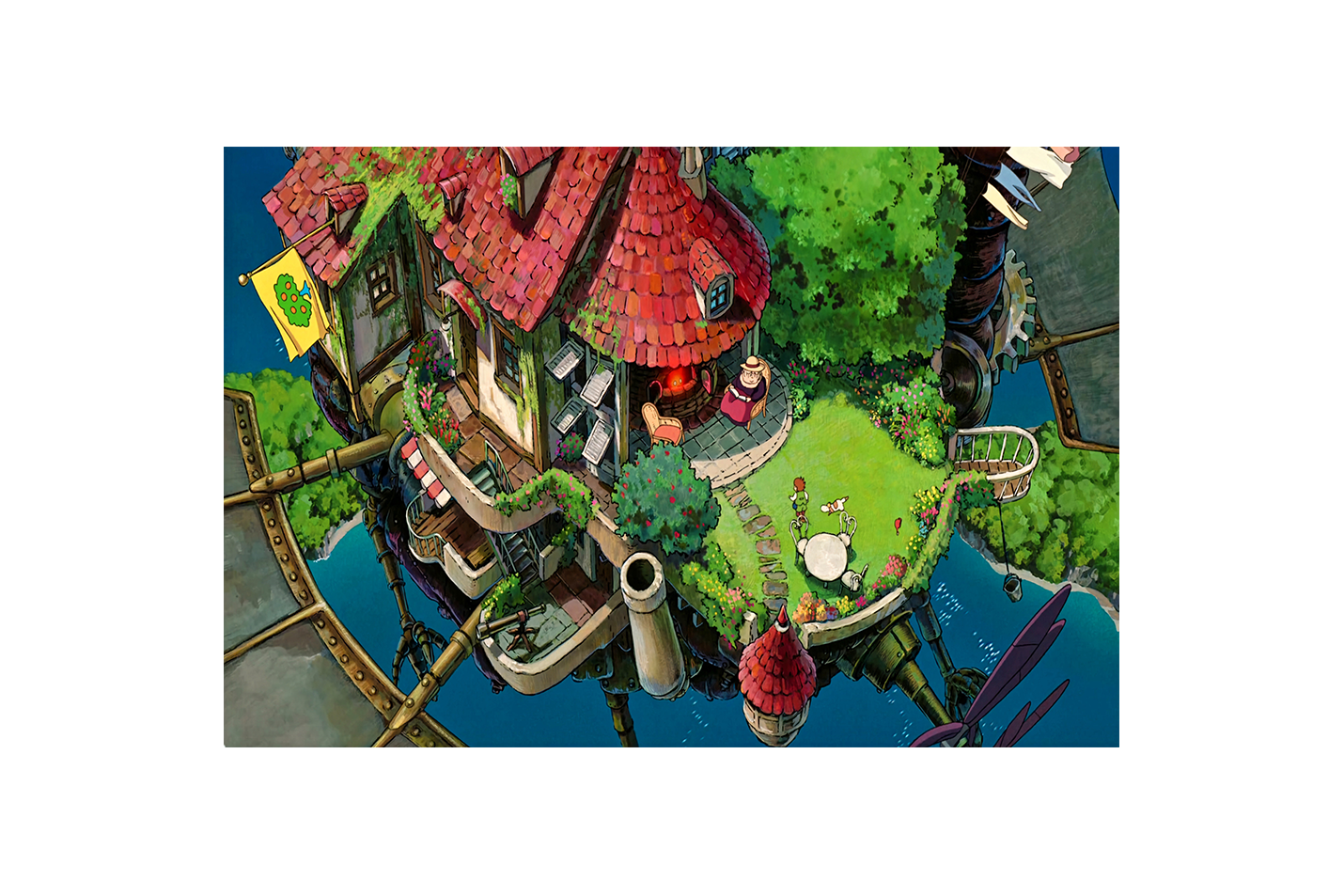 howls moving castle model 8, anime, studio ghibli theme, art, kanvas tablo