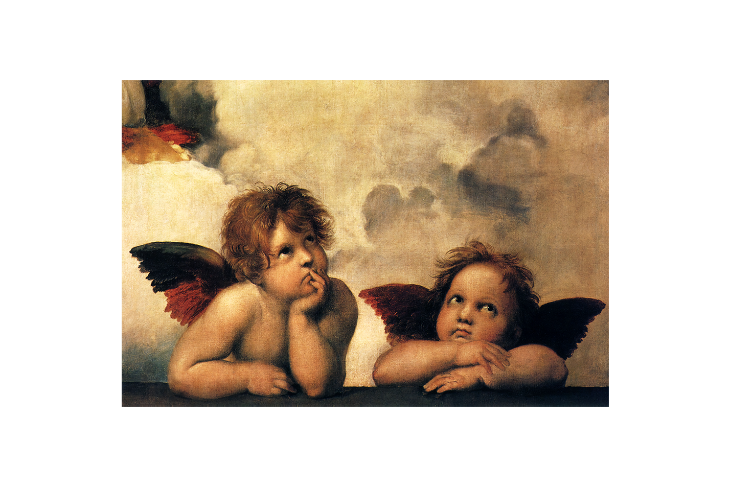 Raffaello'nun İkonik Eseri Sistine Madonna Melekleri Rönesans Kanvas Tablo