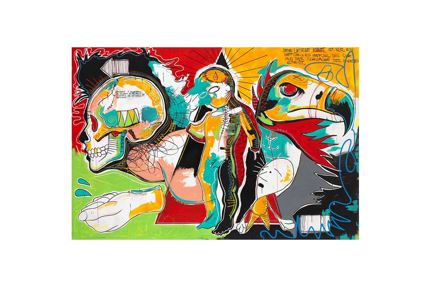 Jean-Michel Basquiat Untitled (Kartal) Sokak Sanatı Kanvas Tablo
