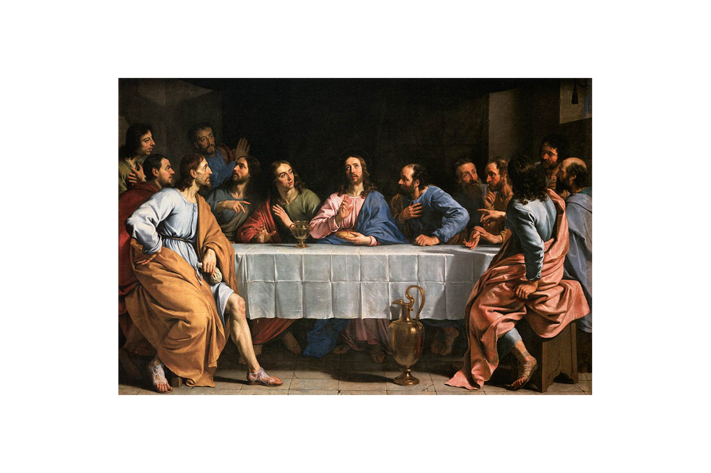 Philippe de Champaigne'in Klasik Başyapıtı Son Akşam Yemeği Barok Sanatı Kanvas Tablo
