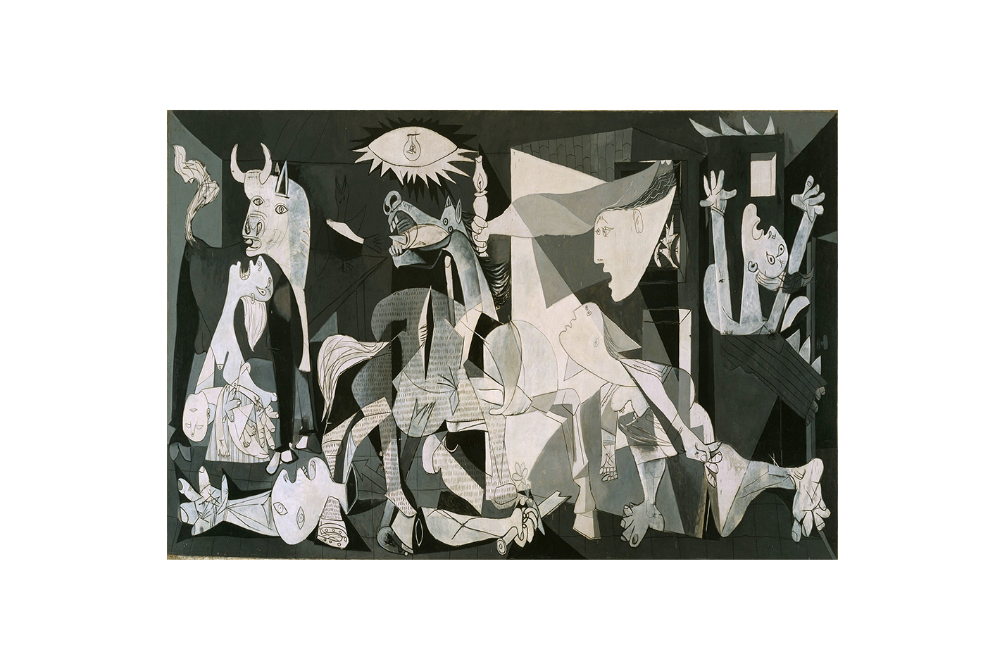Pablo Picasso'nun Savaş Karşıtı Başyapıtı Guernica Kübist Kanvas Tablo