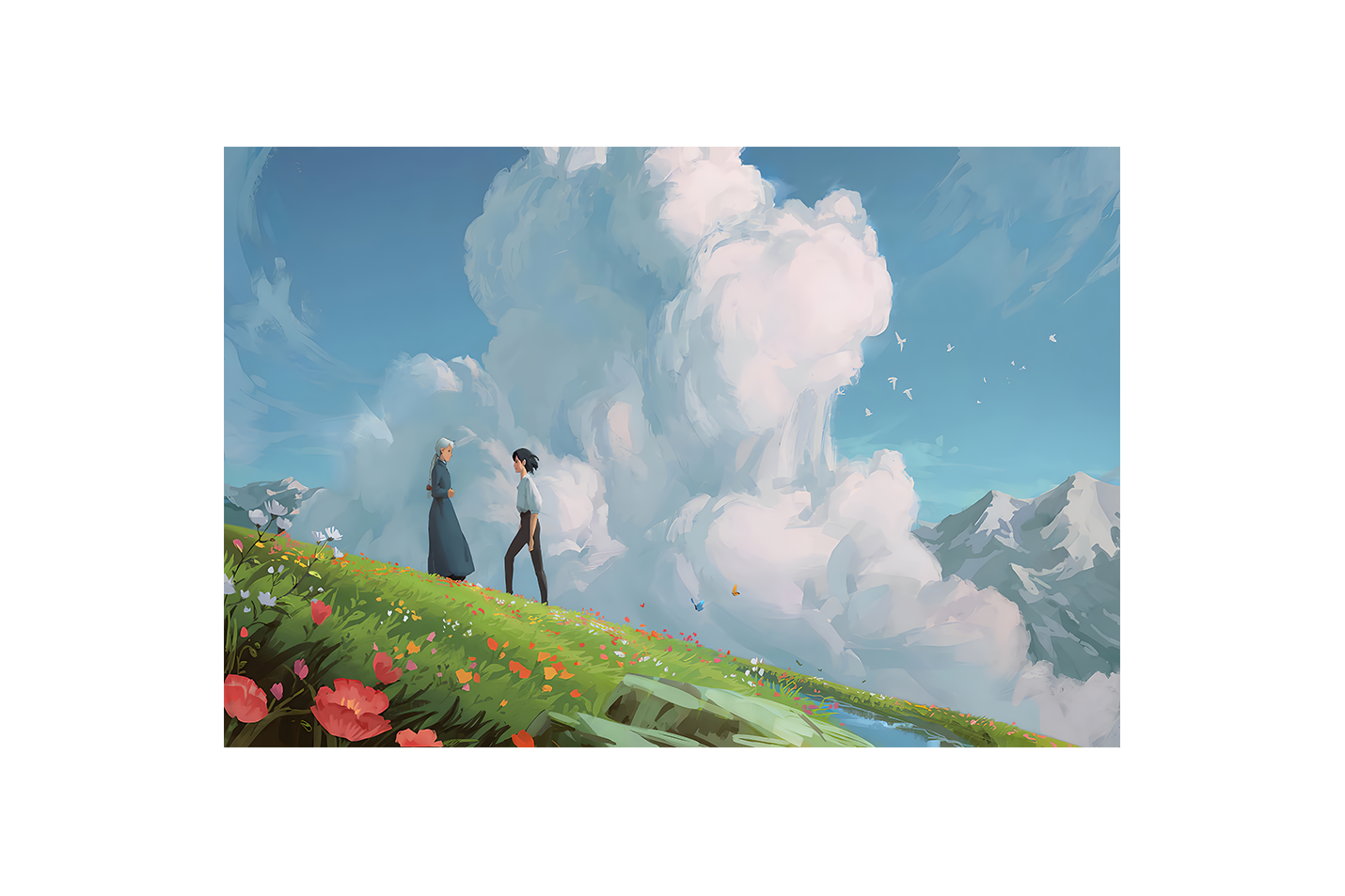 howls moving castle model 5, anime, studio ghibli theme, art, kanvas tablo