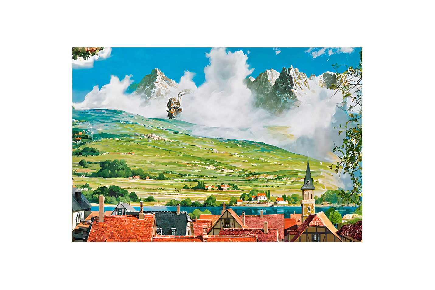 howls moving castle model 1, anime, studio ghibli theme, art, kanvas tablo