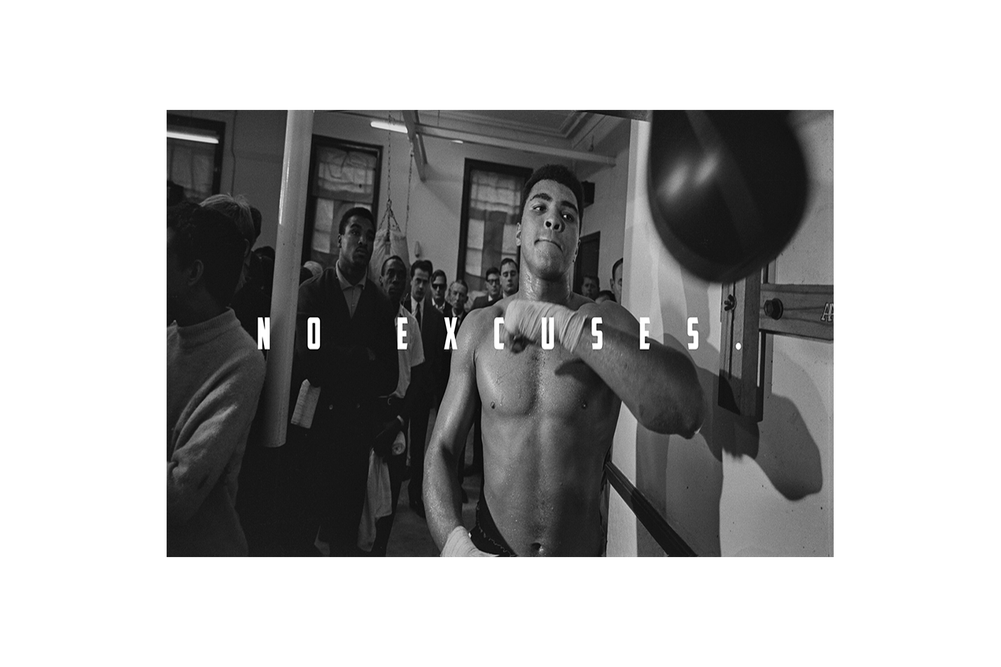 Muhammad Ali, no excuses, quote, art, kanvas tablo