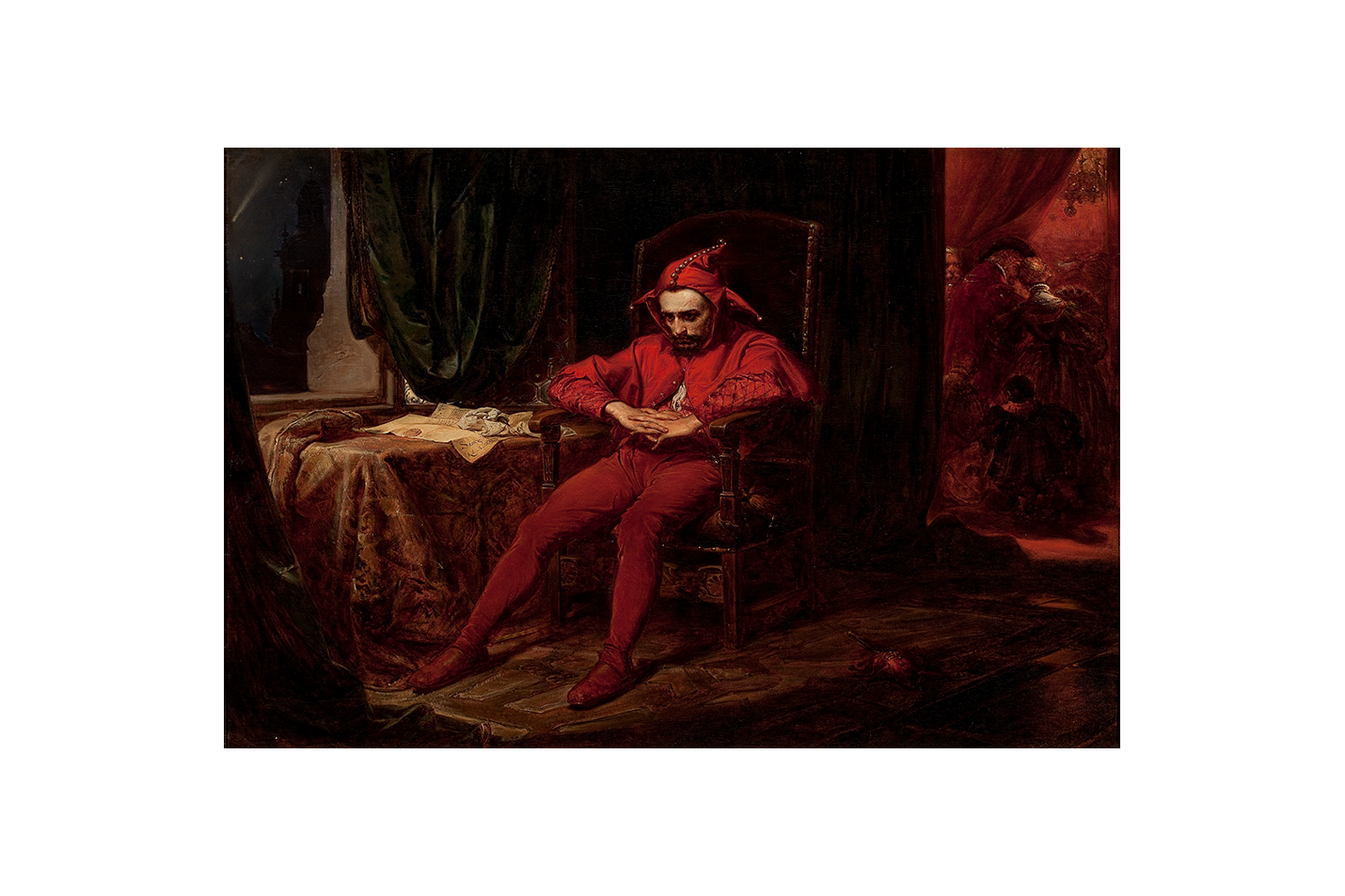 Jan Matejko'nun Felsefi Başyapıtı Saray Soytarısı Stańczyk Polonya Tarihi Kanvas Tablo