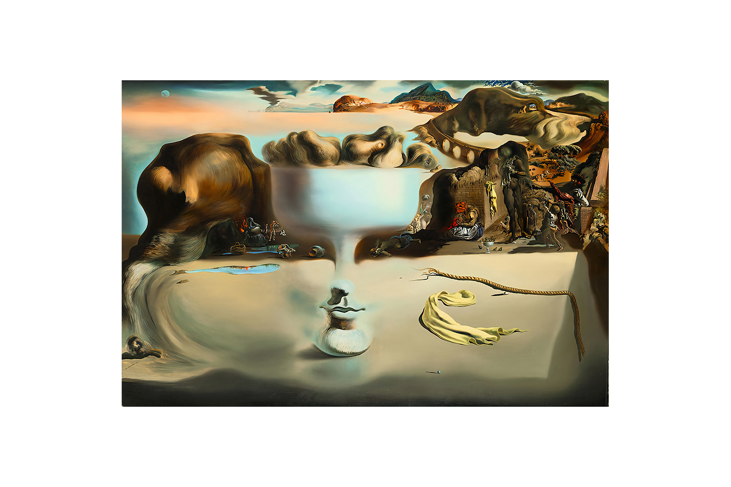 Salvador Dalí Görsel İllüzyon Çift Görüntü Kompozisyon Kanvas Tablo