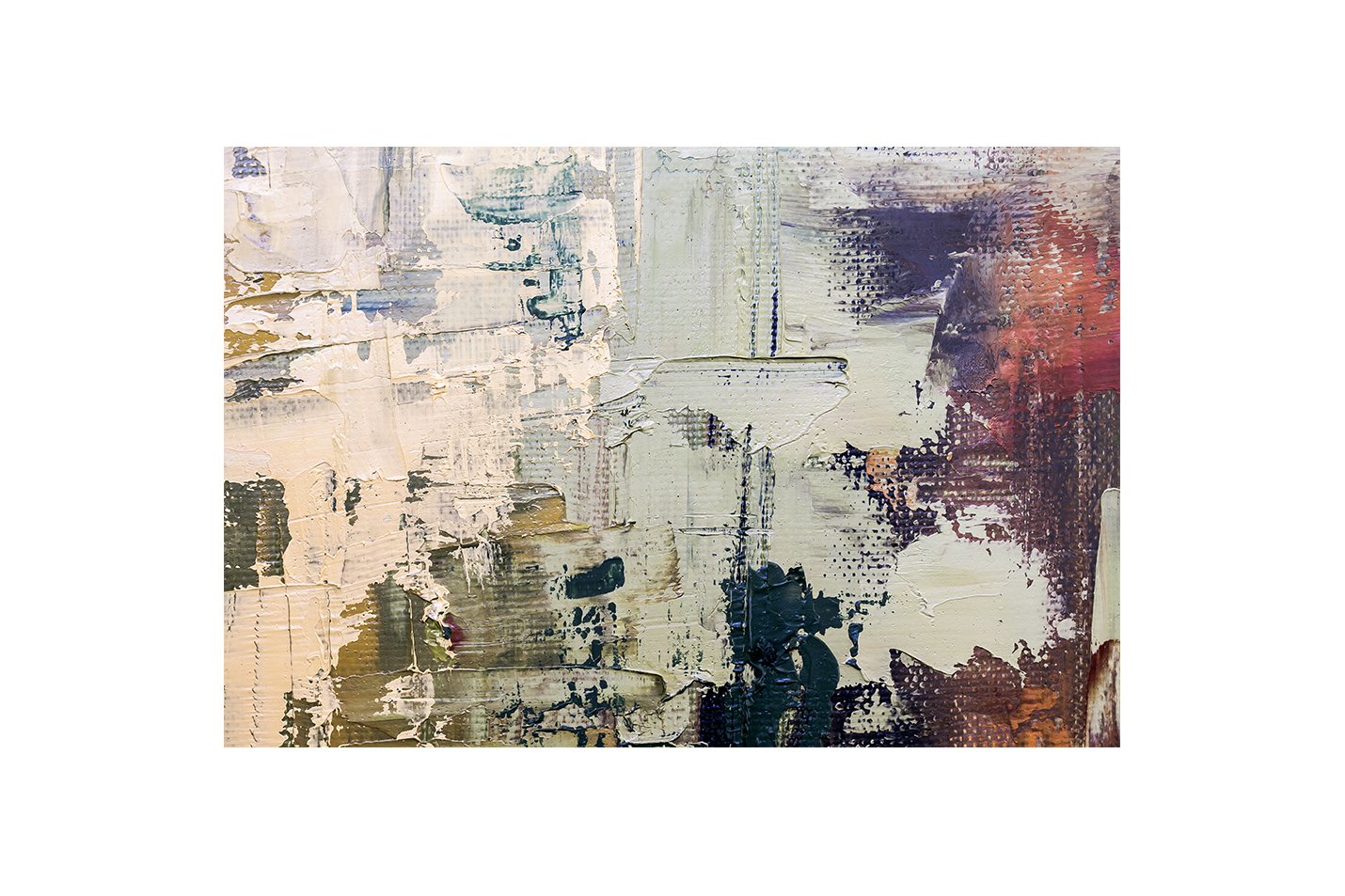 a close-up of a heavily textured abstract painting with muted, earthy color tones, abstract, art, kanvas tablo
