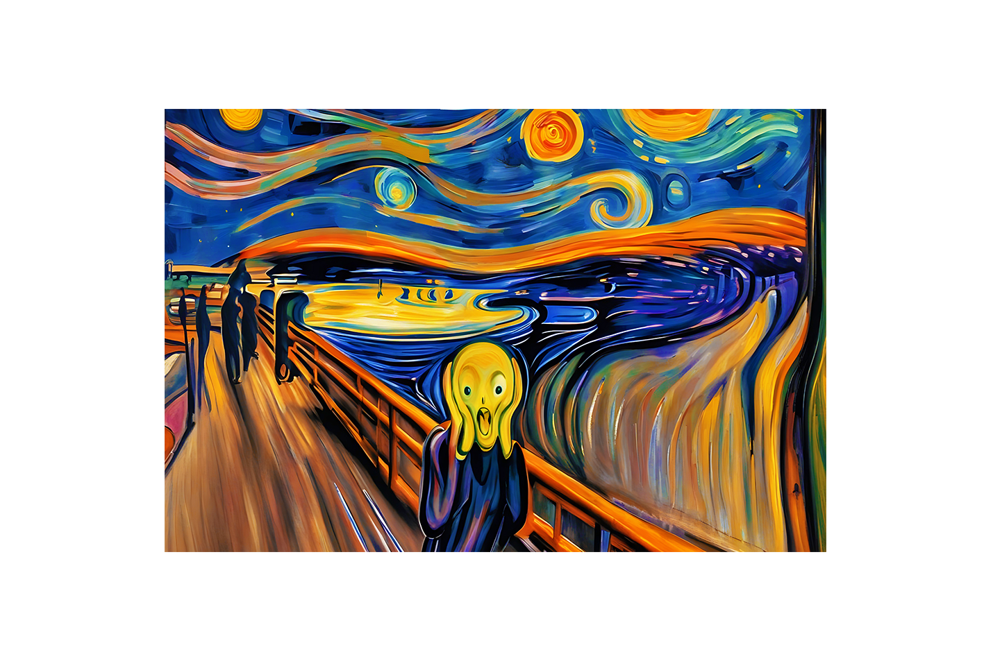 ai creation, the scream, ai art, art, kanvas tablo
