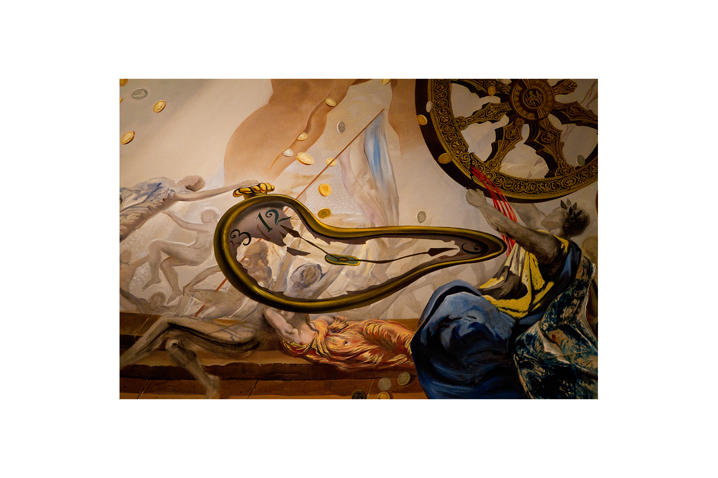 Salvador Dalí'nin Başyapıtının Yeniden Yorumu Belleğin Azminin Dağılışı Sürrealist Kanvas Tablo