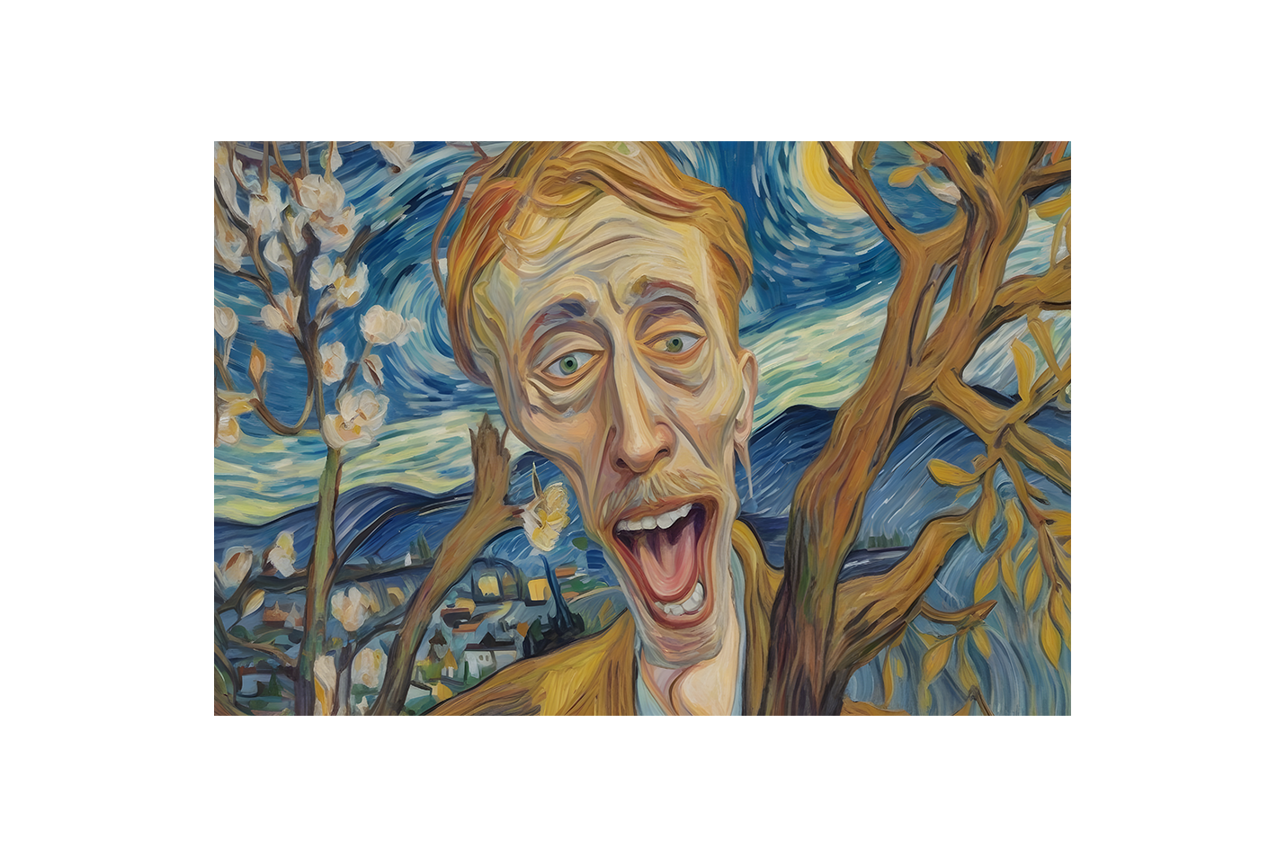 ai creation, van gogh portre, ai art, art, kanvas tablo