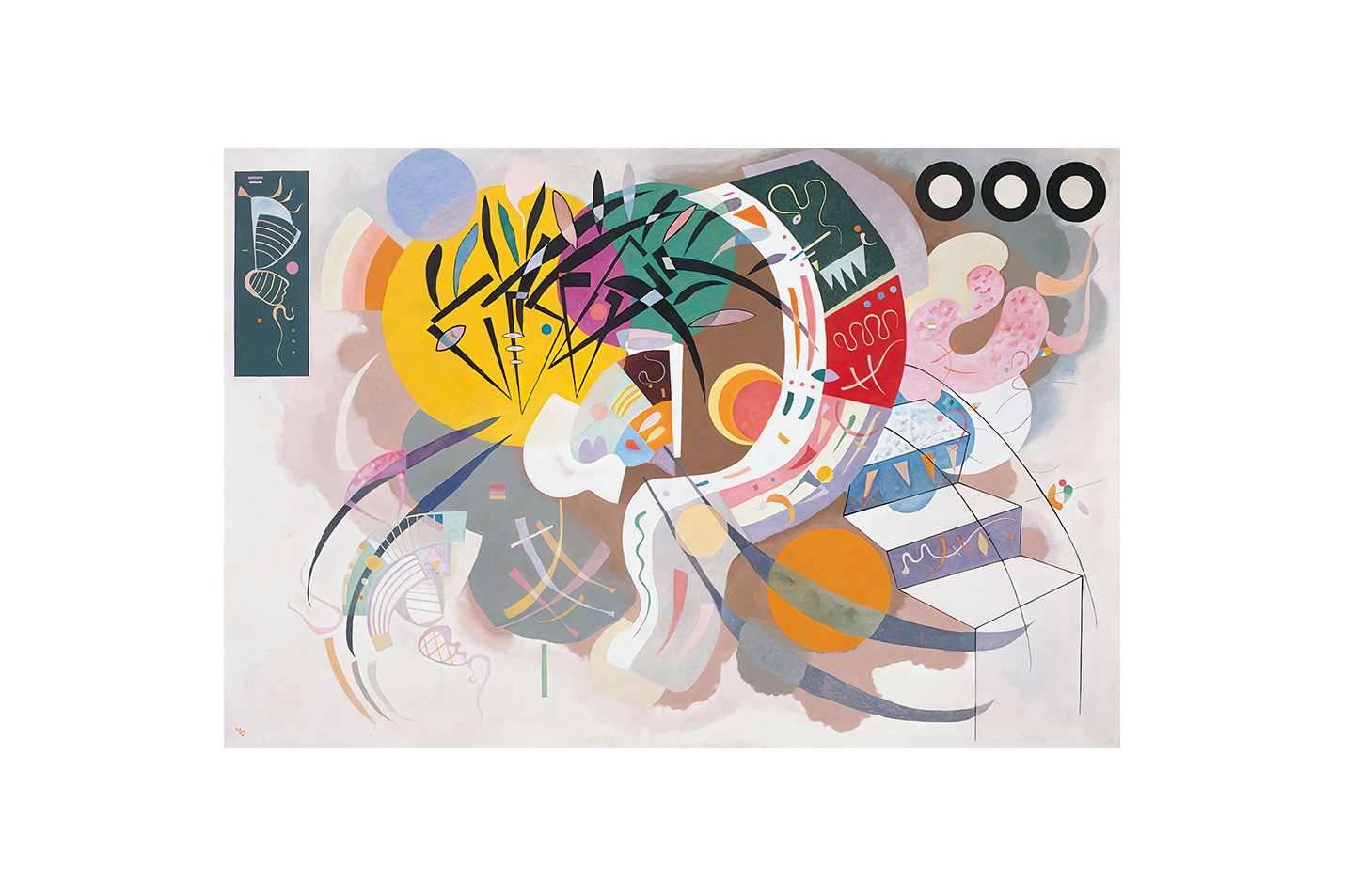 Wassily Kandinsky Composition VIII Bauhaus Dönemi Geometrik Soyut Kanvas Tablo