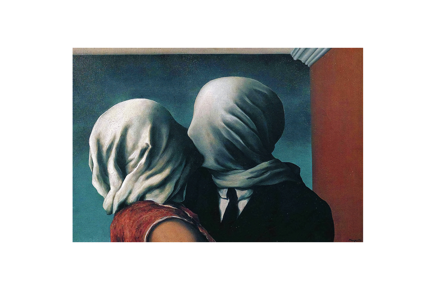 René Magritte "Aşıklar" | Sürrealist Akımın Sembolik Eseri Kanvas Tablo