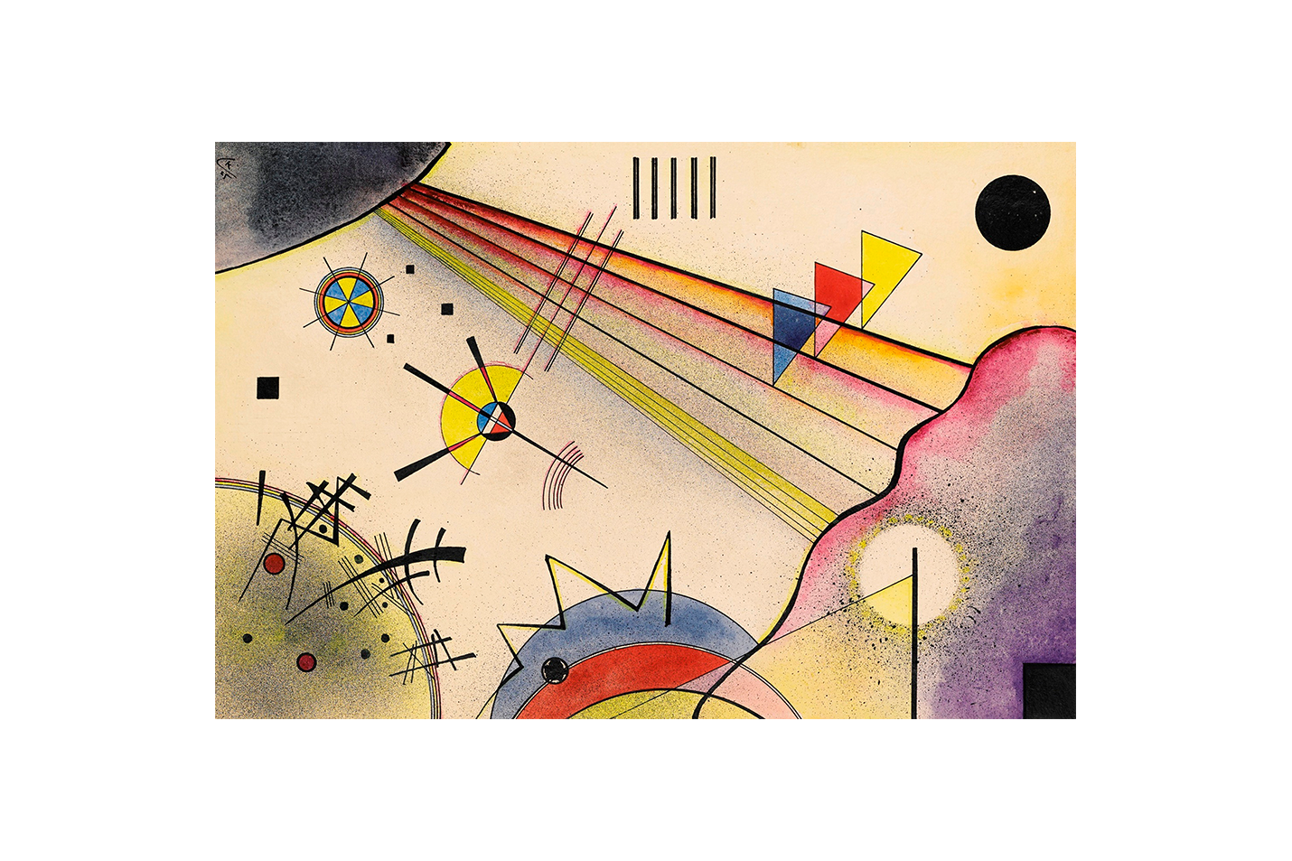 Wassily Kandinsky Ağır Kırmızı (Schweres Rot) Bauhaus Dönemi Kanvas Tablo