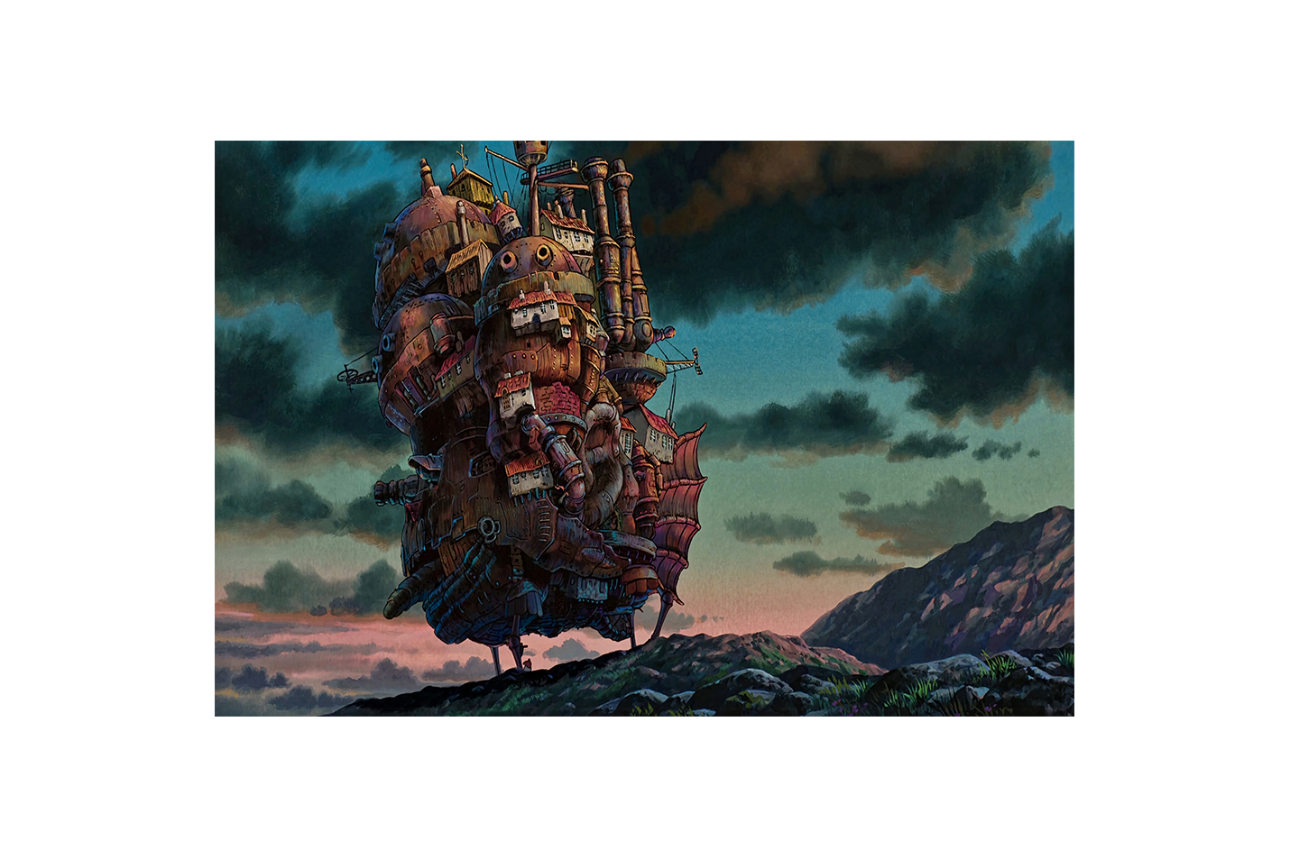 howls moving castle model 10, anime, studio ghibli theme, art, kanvas tablo