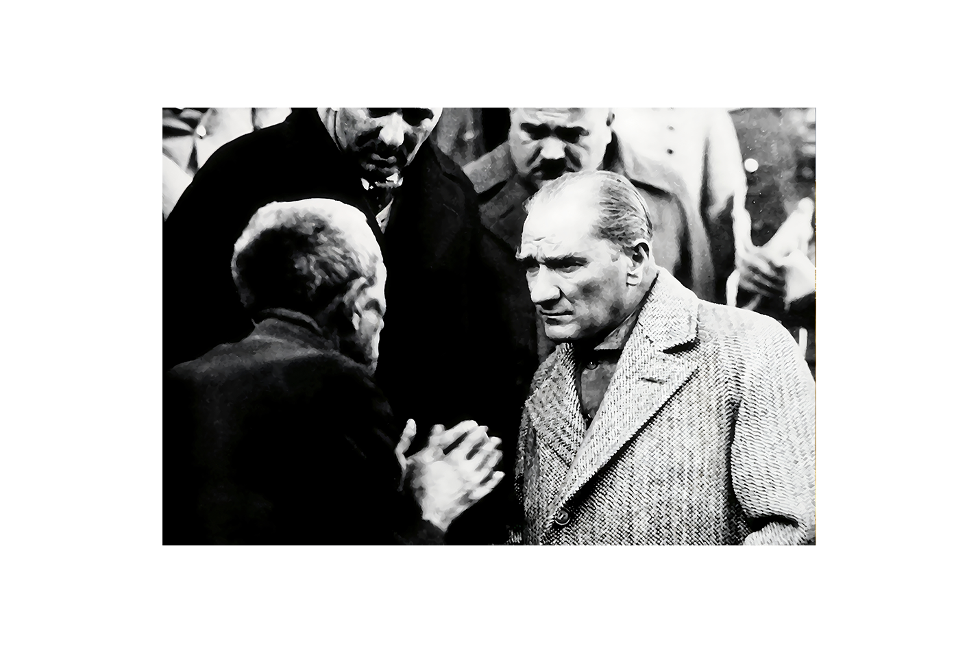 While Atatürk was listening to the citizen model 1, art, kanvas tablo