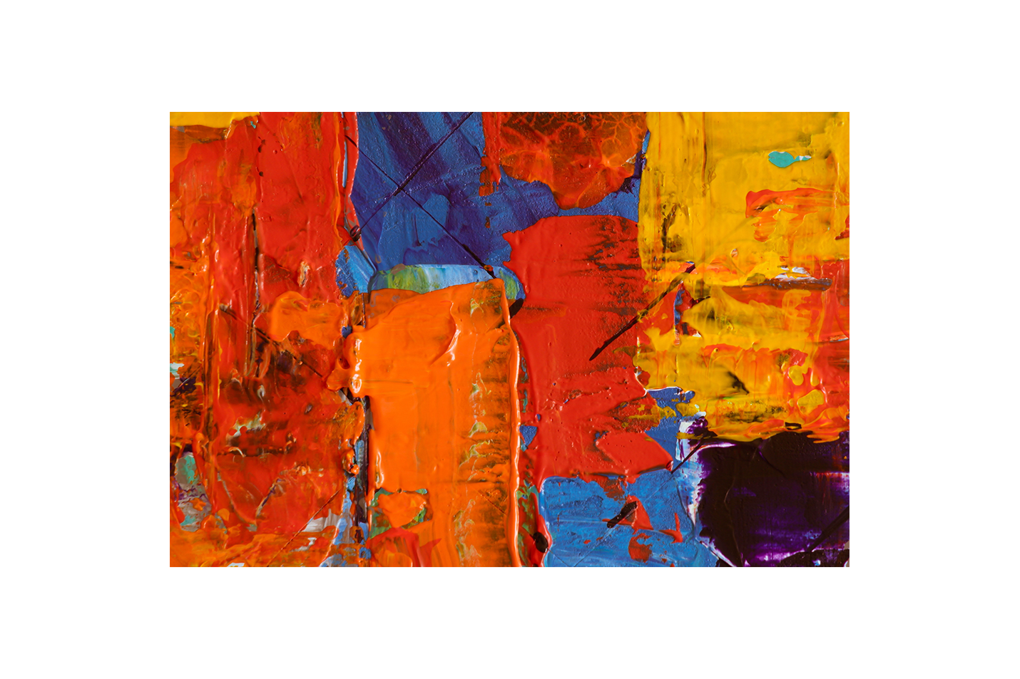 a vibrant abstract macro photograph of thick, textured impasto paint in warm colors, abstract, art, kanvas tablo