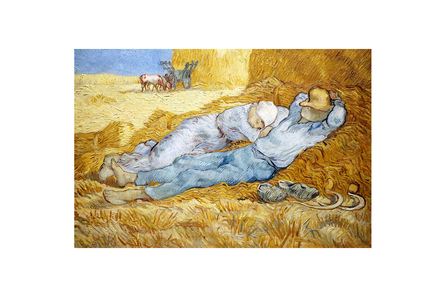 Vincent van Gogh Hasat Zamanı Dinlenme Çiftçiler La Méridienne Kanvas Tablo