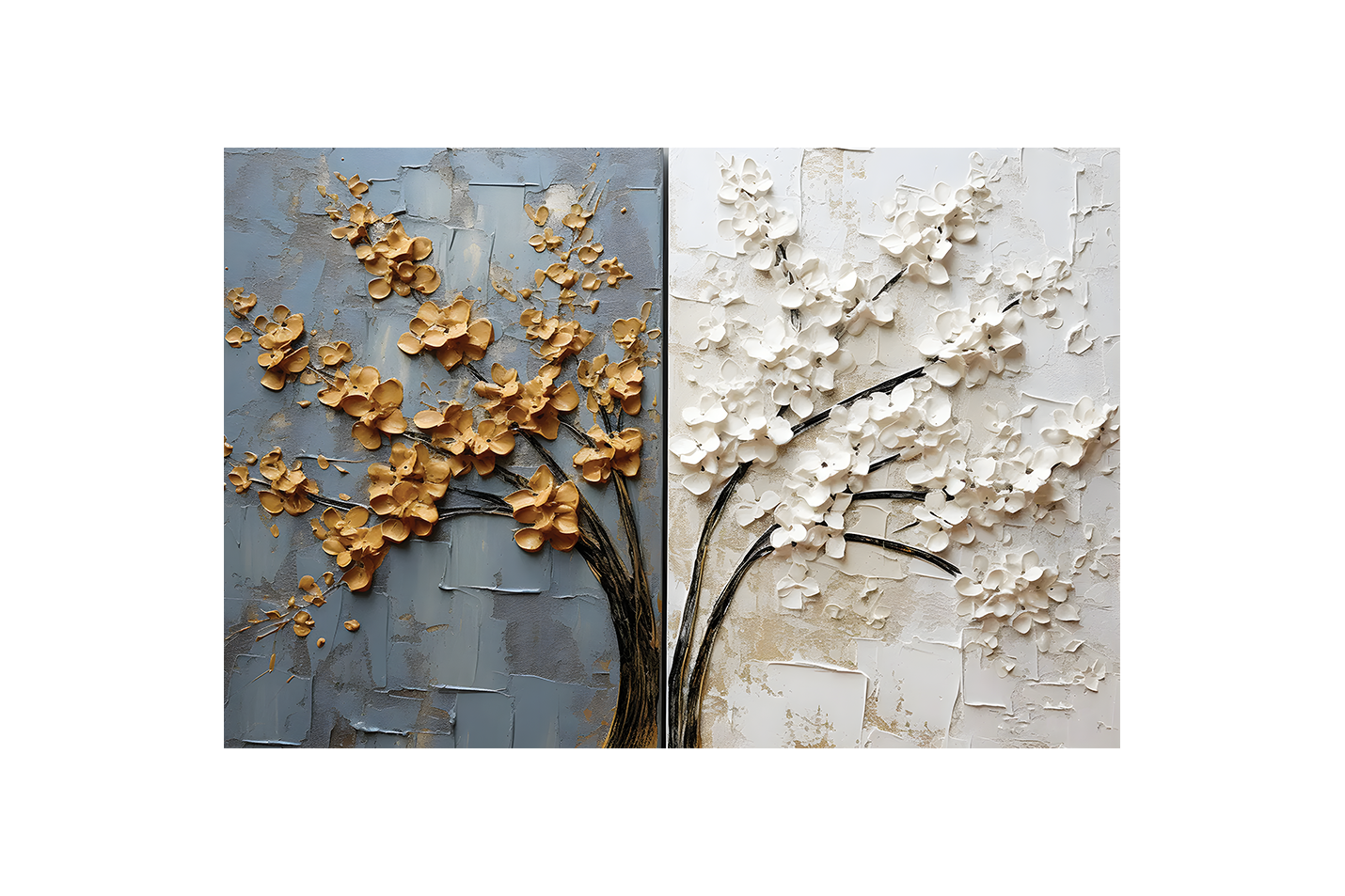 flower motif, 2 seasons, art, kanvas tablo