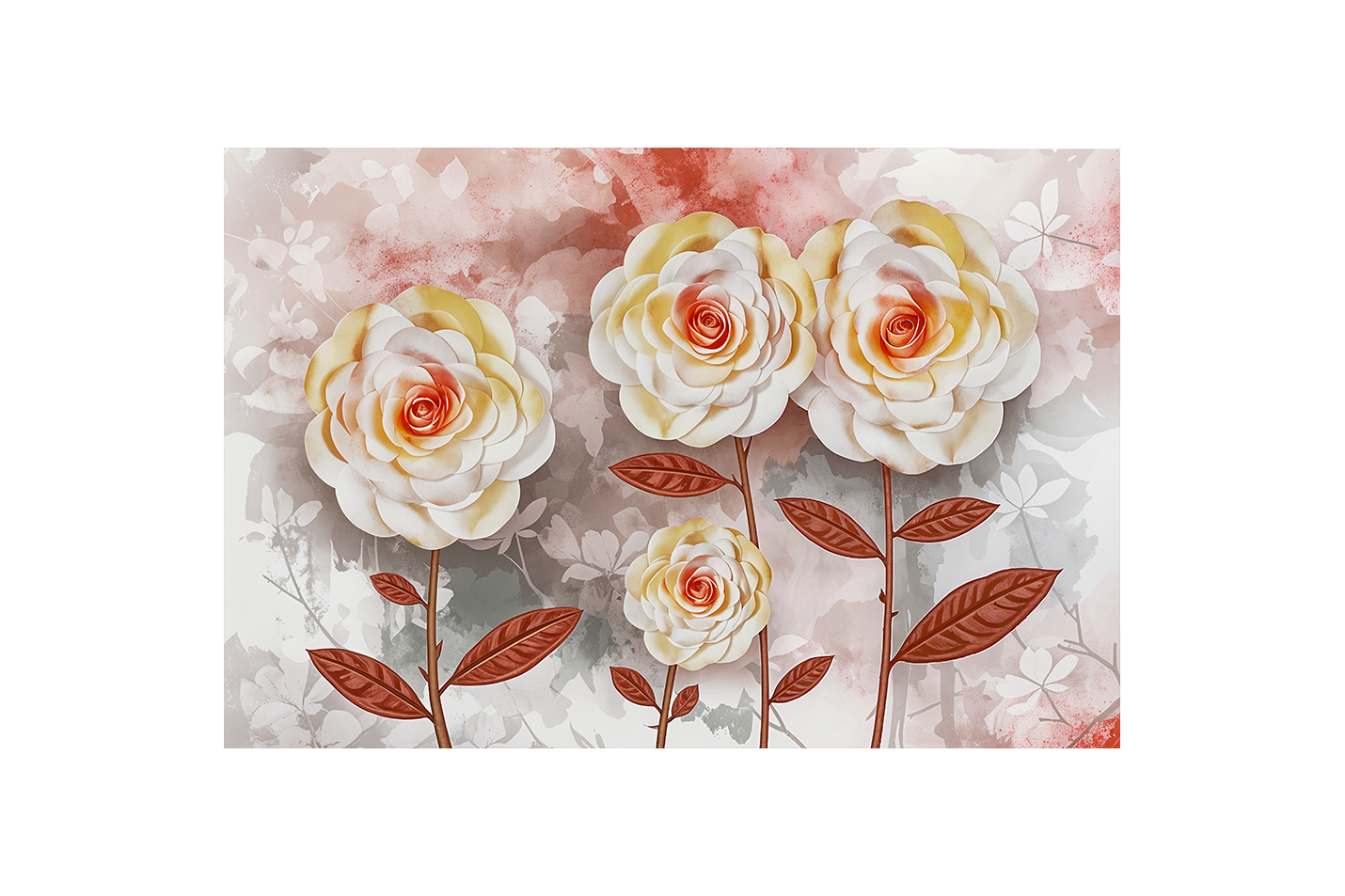 flower motif, sarcastic theme, art, kanvas tablo