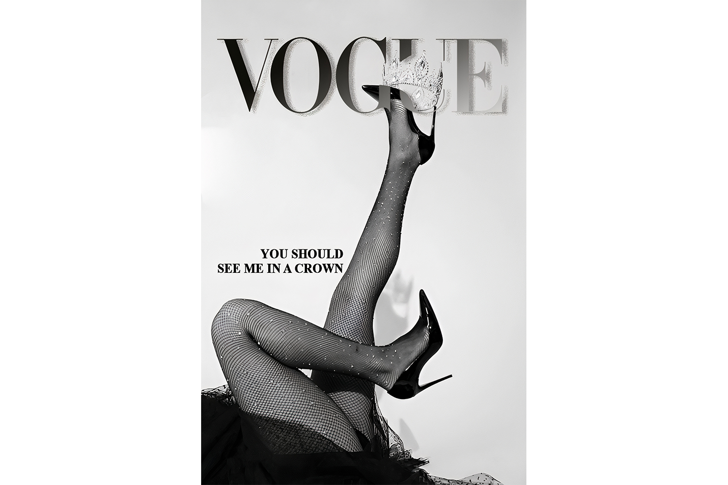 you should see me in a crown, vogue, sanat, art, model, kadın, kanvas tablo