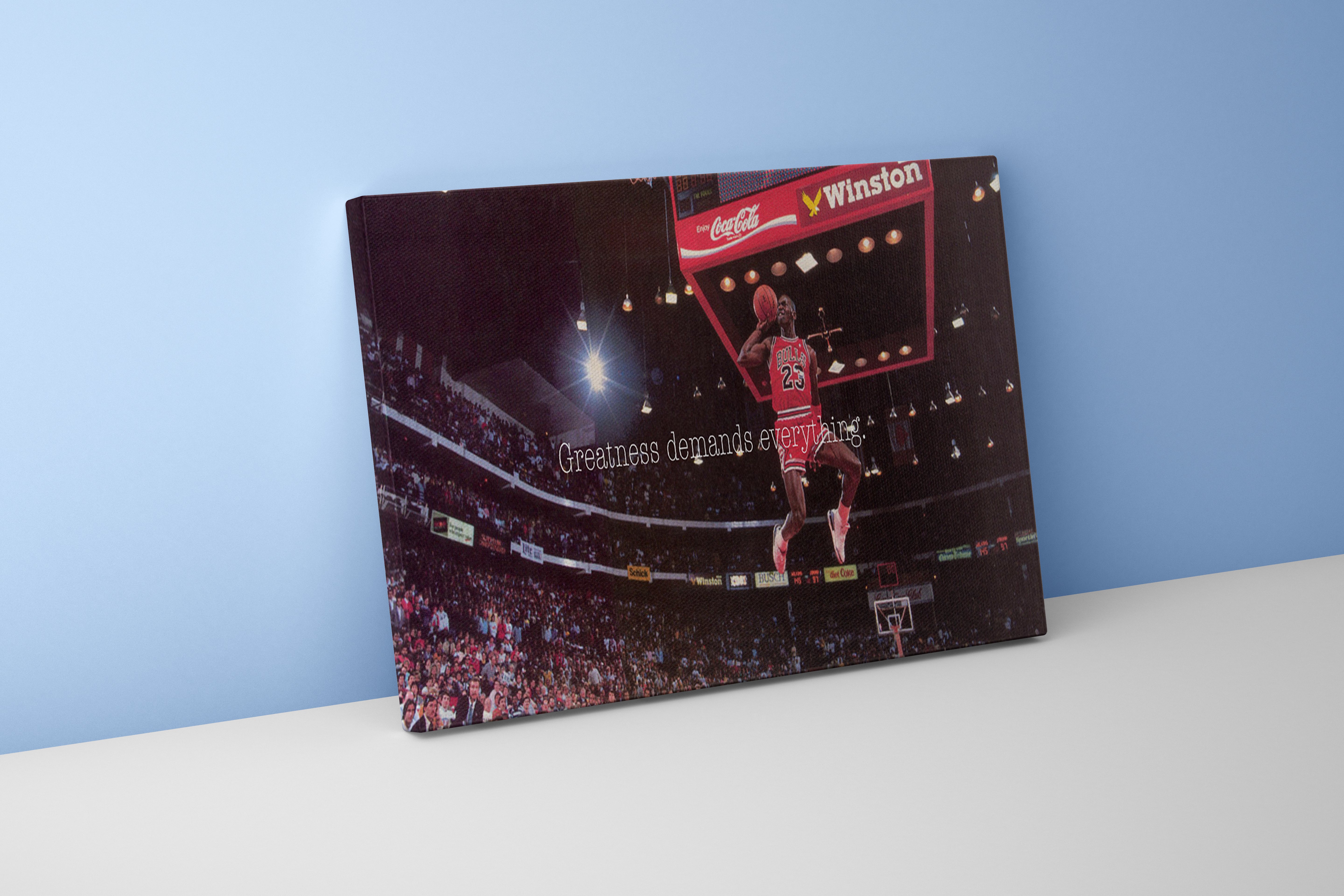 greatness demands everything, michael jordan, sport, kanvas tablo