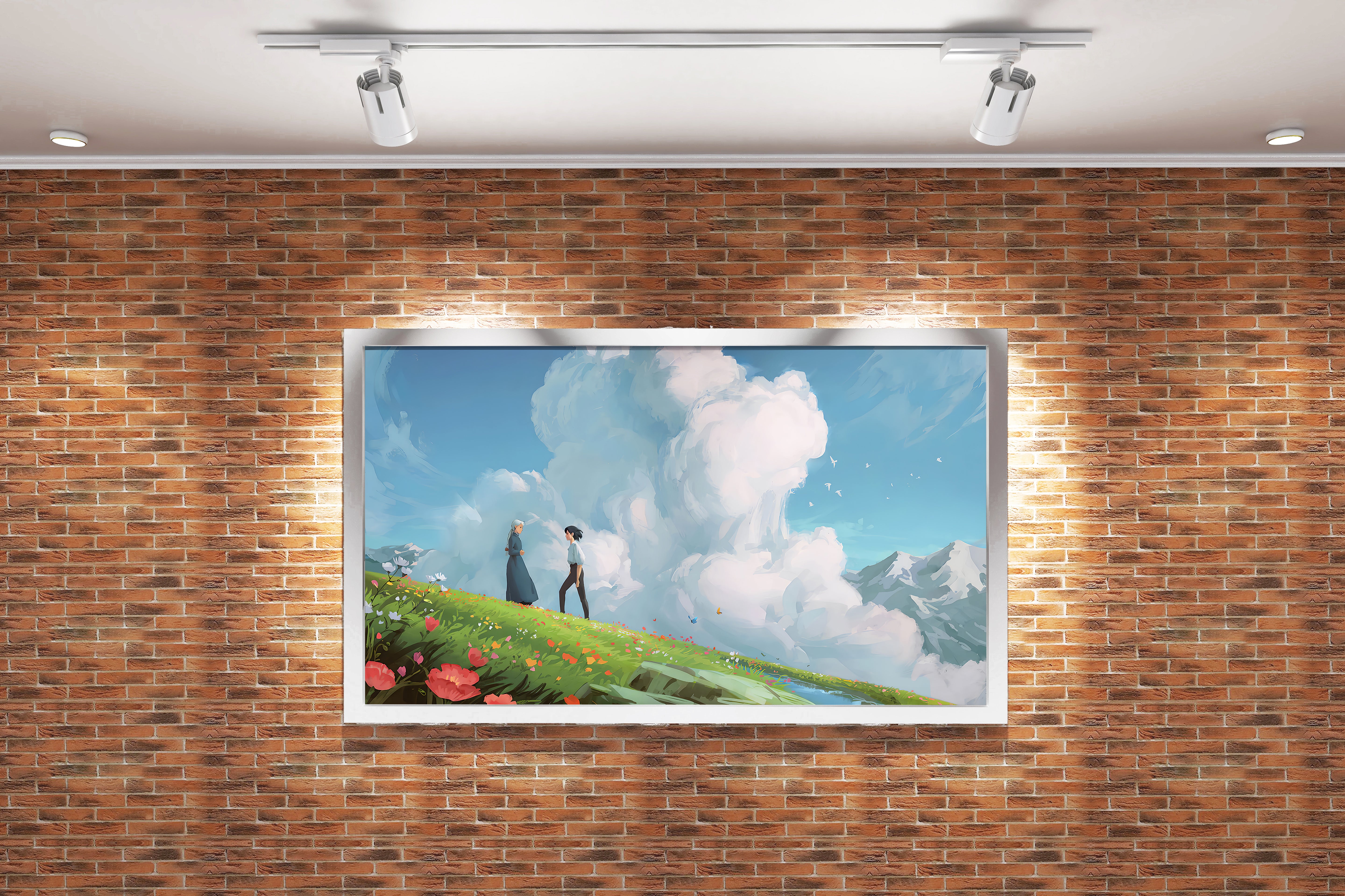 howls moving castle model 5, anime, studio ghibli theme, art, kanvas tablo
