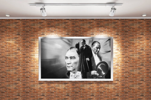 Atatürk monochrome model 1, art, kanvas tablo