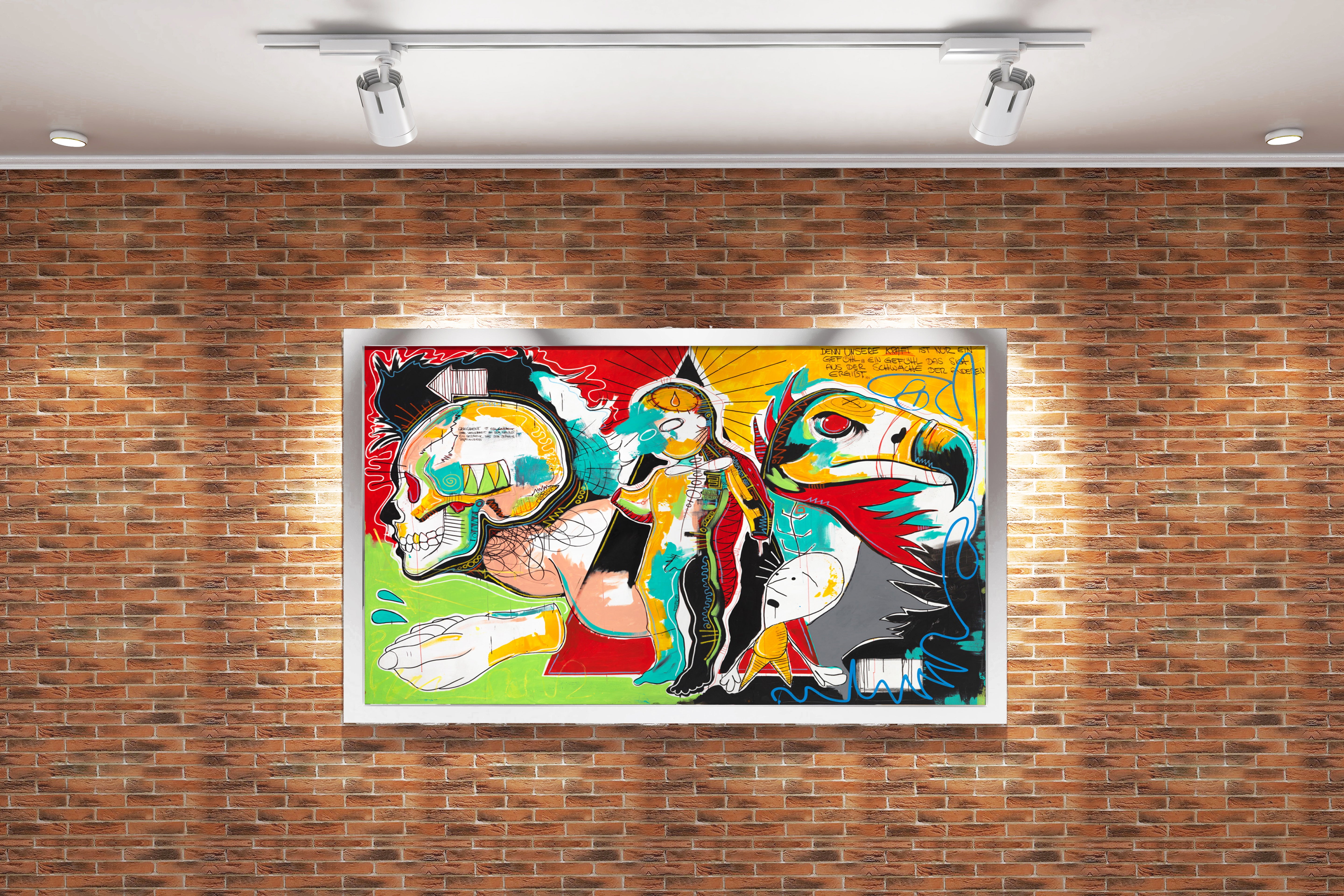 Jean-Michel Basquiat Untitled (Kartal) Sokak Sanatı Kanvas Tablo
