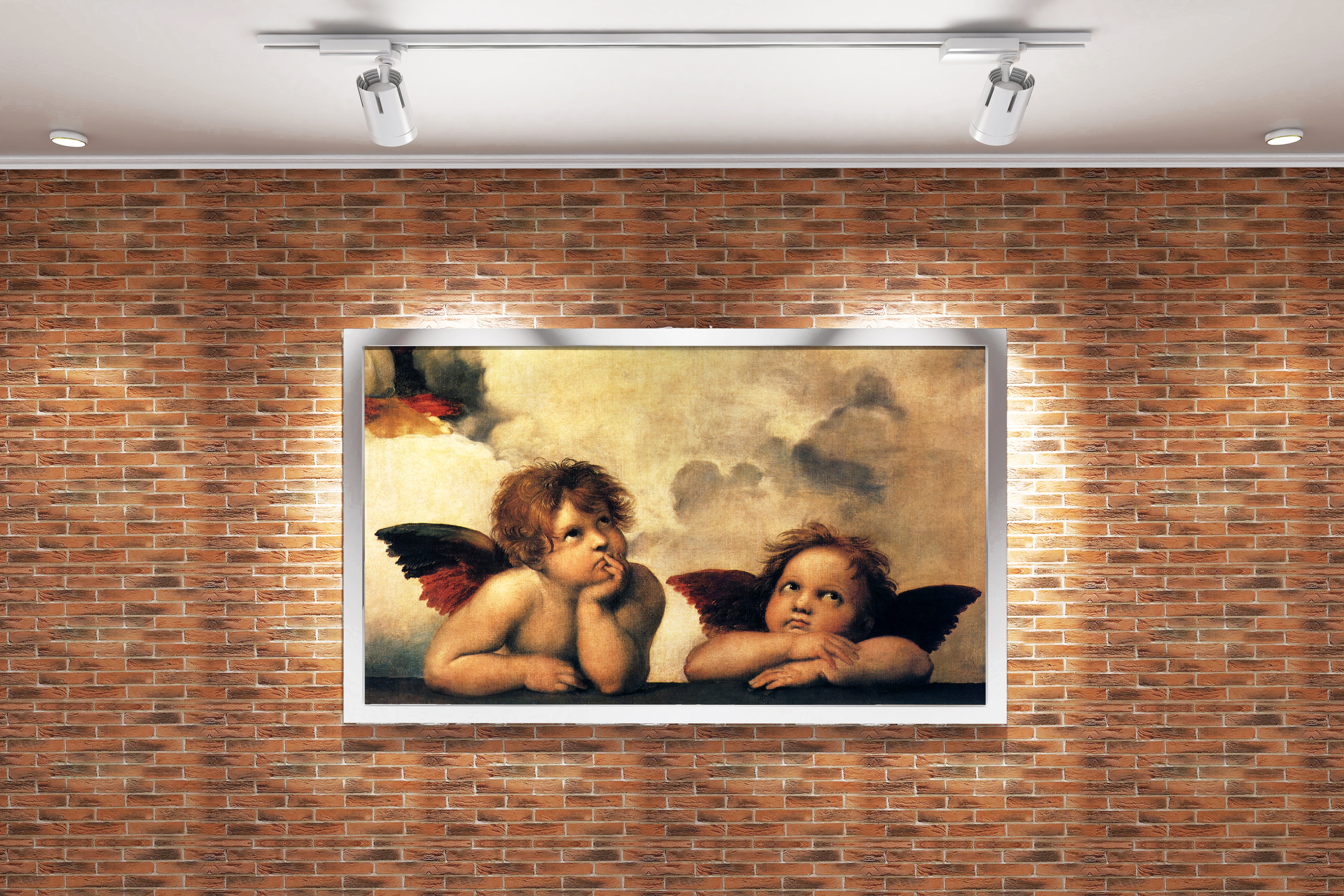 Raffaello'nun İkonik Eseri Sistine Madonna Melekleri Rönesans Kanvas Tablo